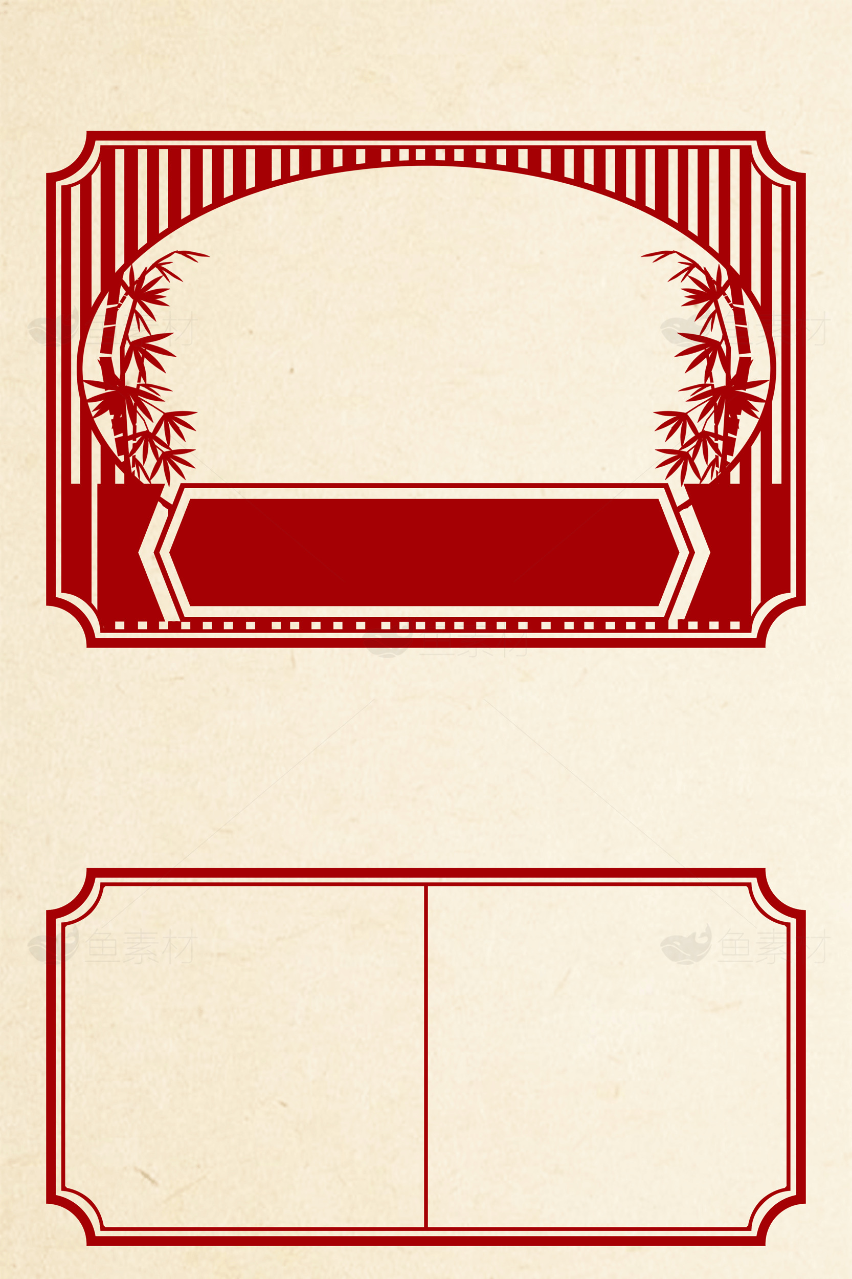 复古中式边框设计图片素材