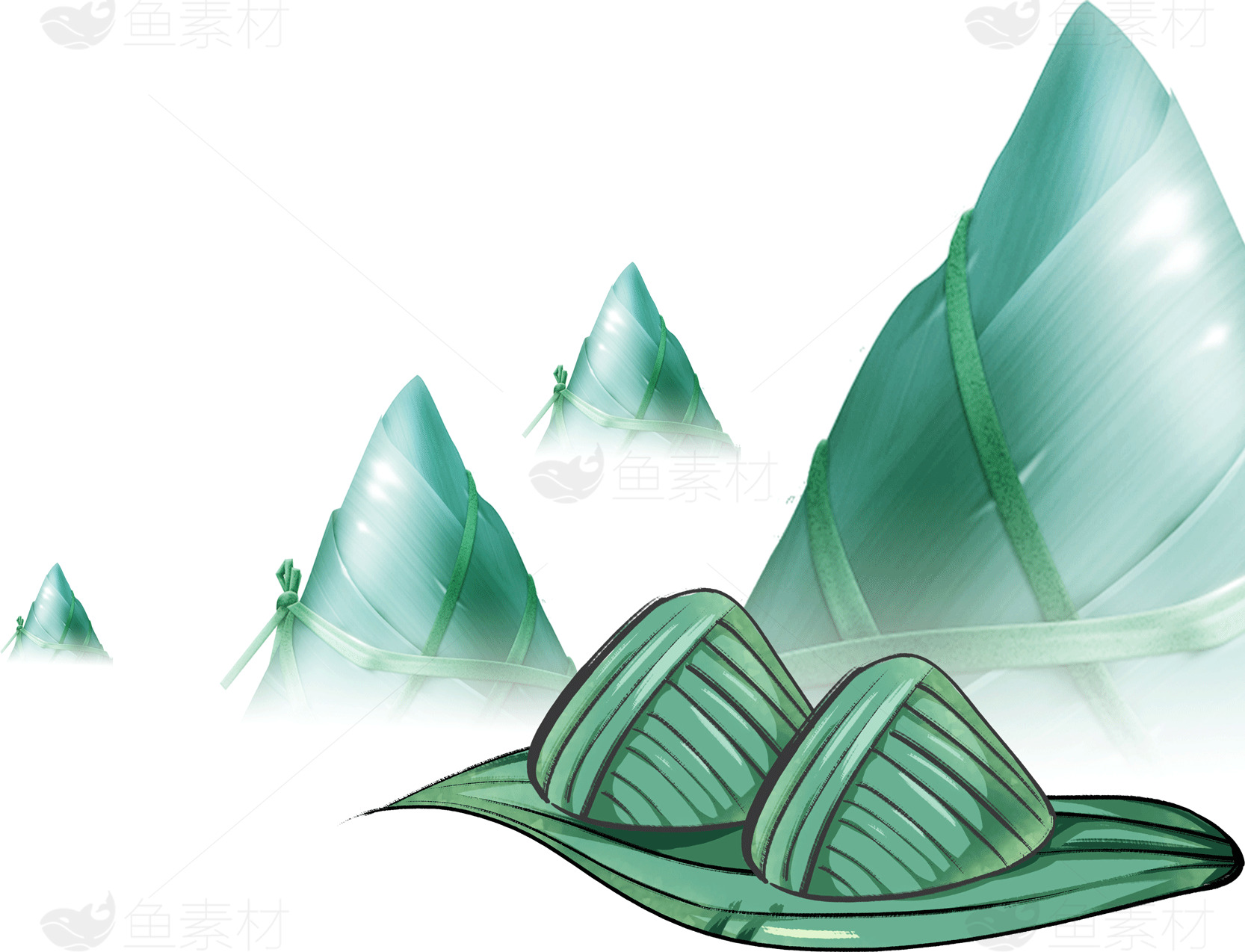 端午节粽子插画：传统美食与文化素材