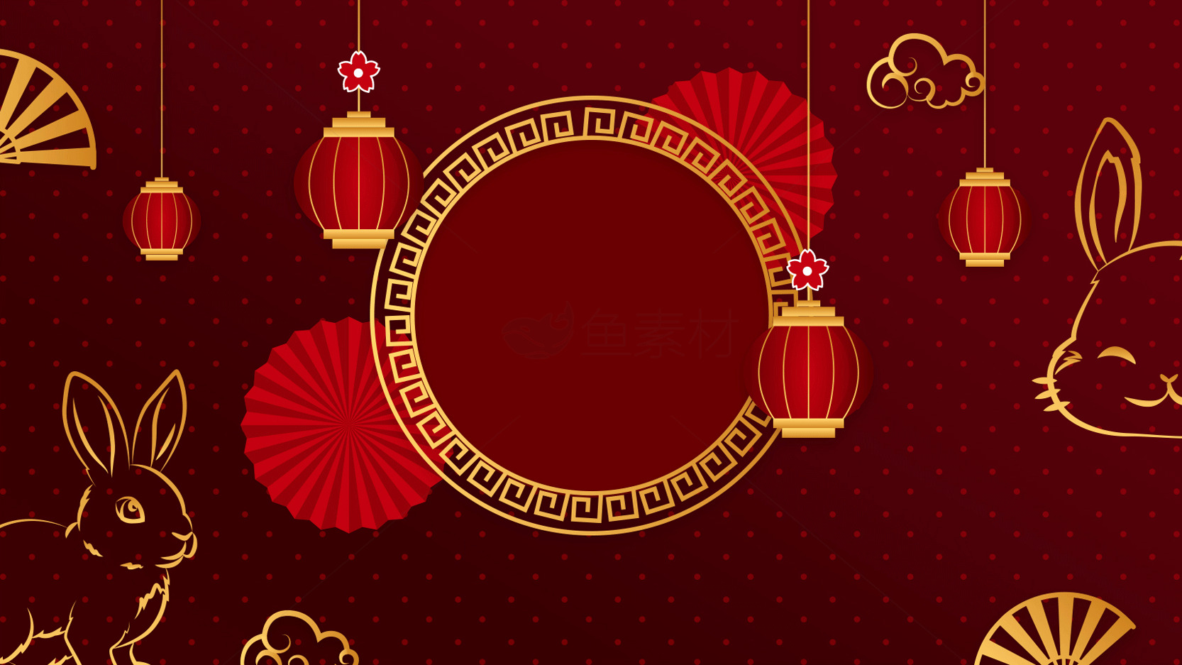 中秋节与兔年主题背景设计素材