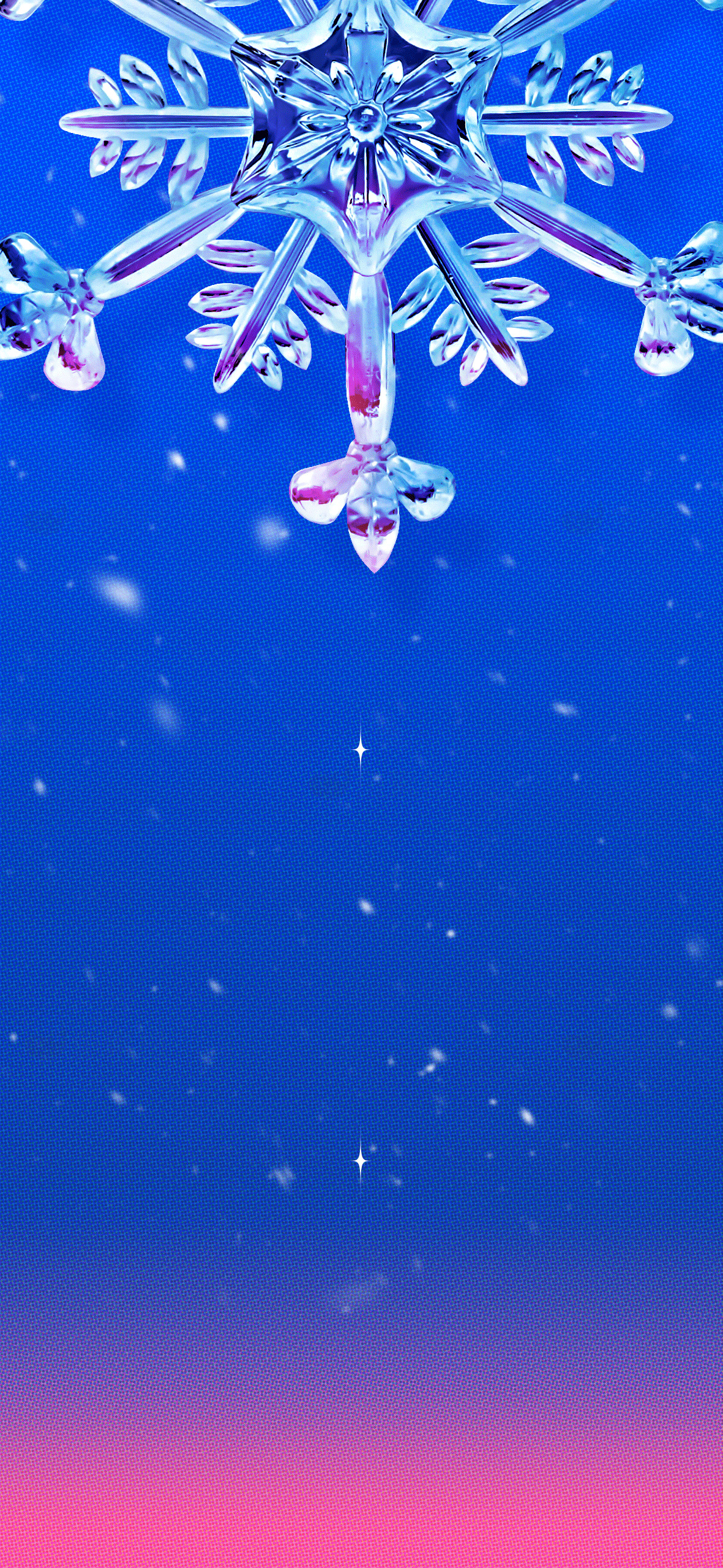 冰雪奇缘：梦幻雪花背景素材