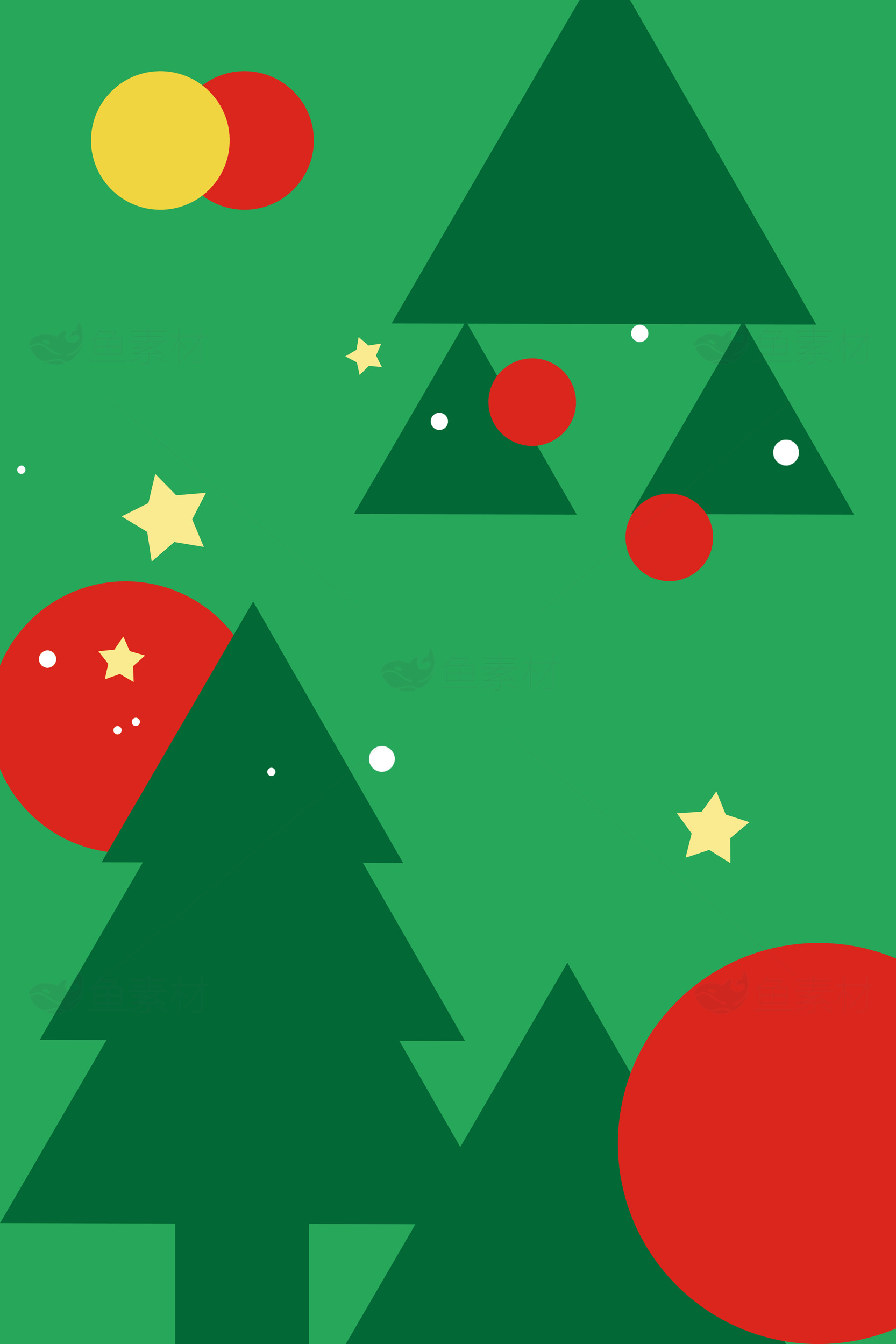 圣诞节绿色背景素材设计