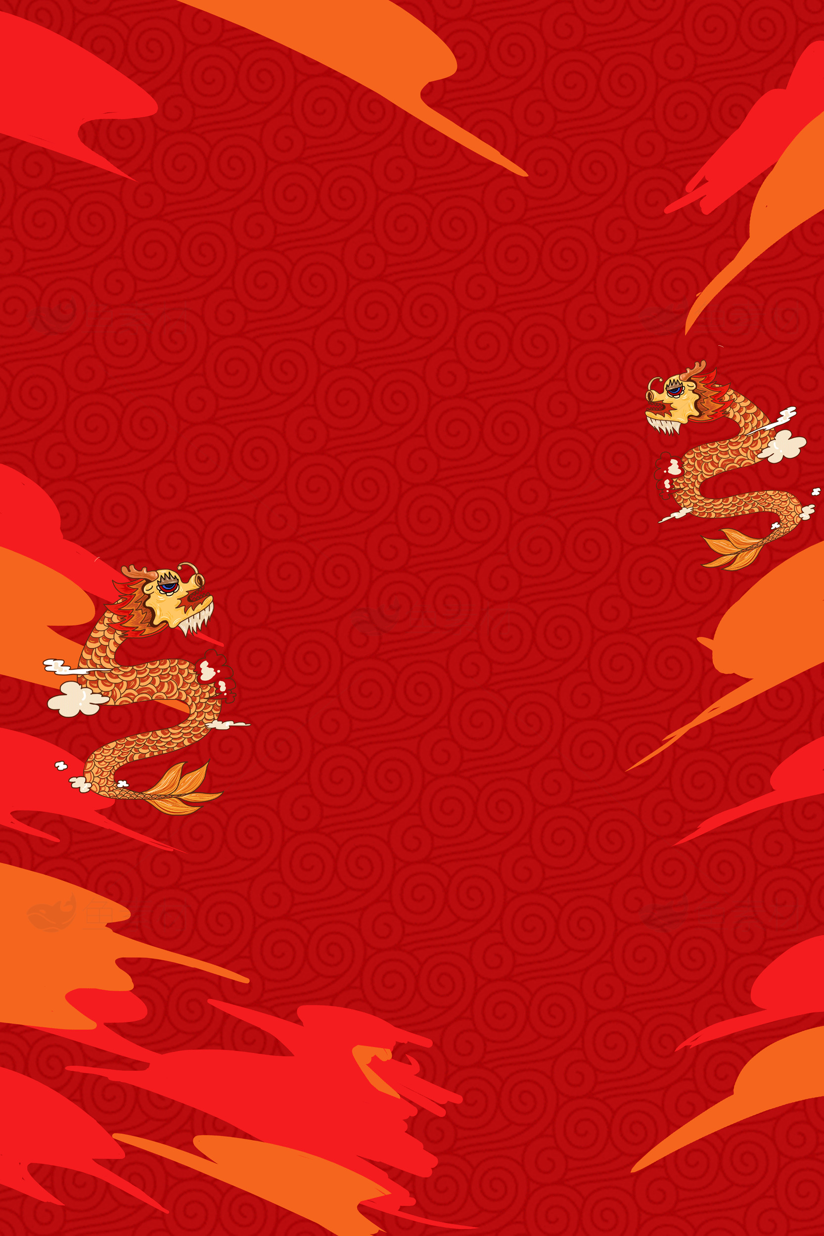 中国传统龙图案背景素材
