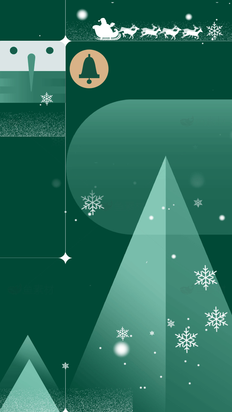 圣诞节绿色主题背景设计素材