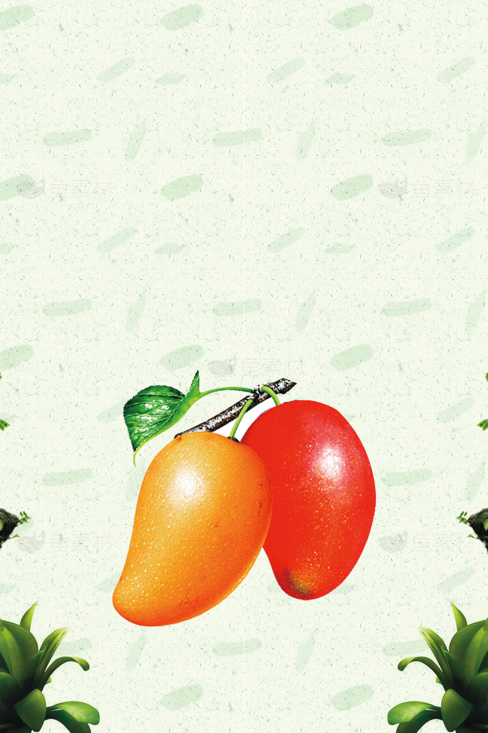 新鲜芒果背景图片素材