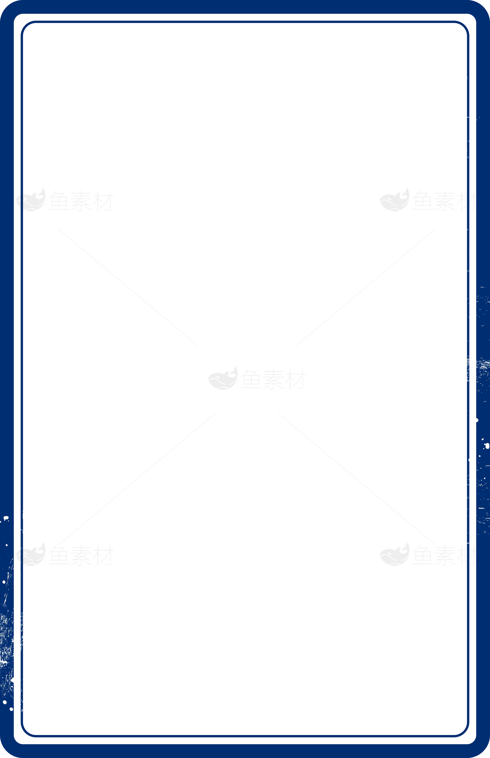 简约蓝色边框白色背景设计素材