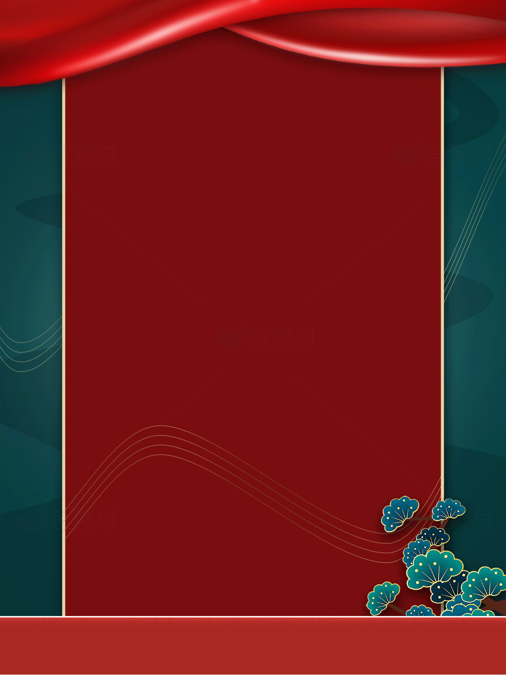 红色和绿色背景的优雅设计模板素材