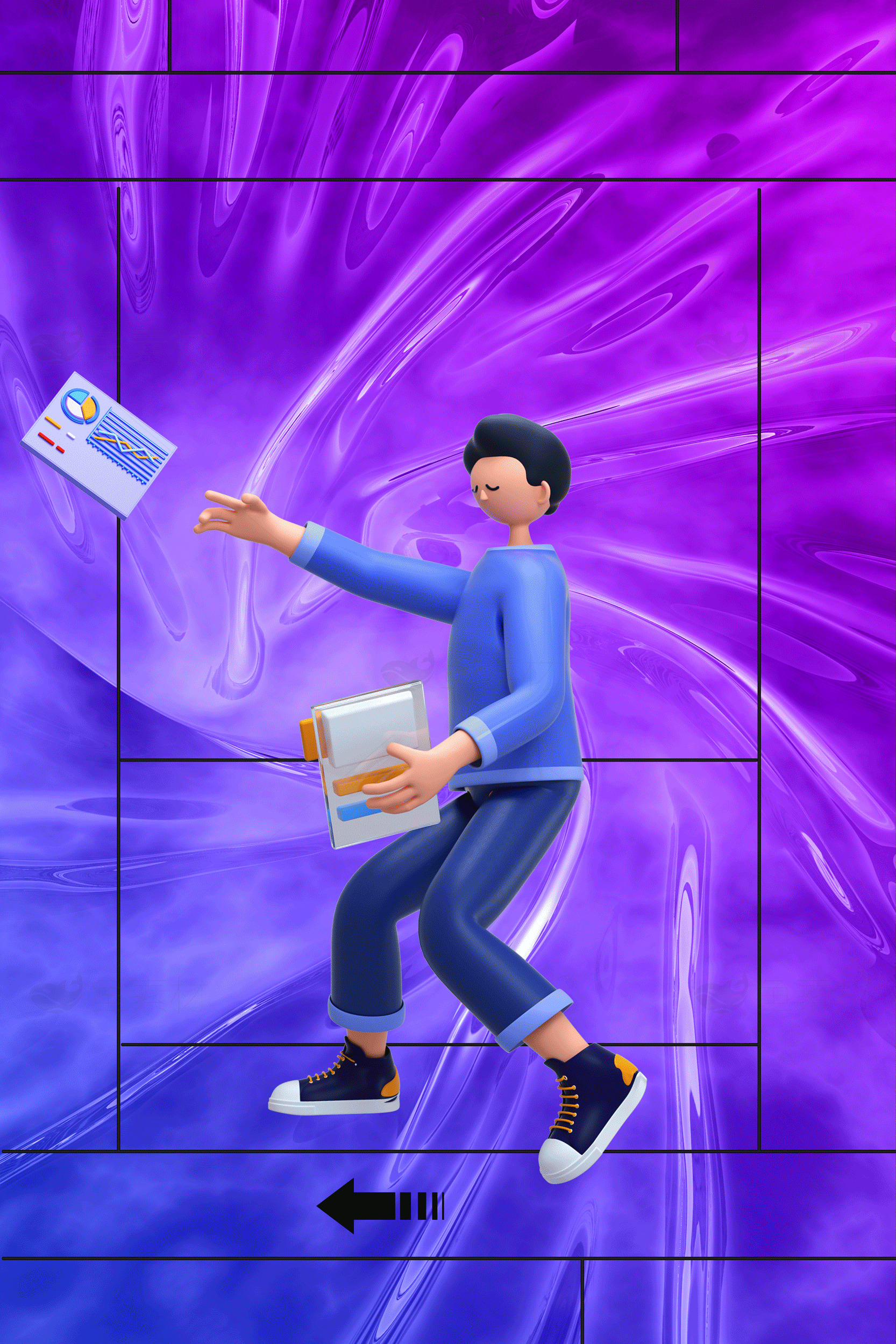 3D插画：科技与未来感的碰撞素材