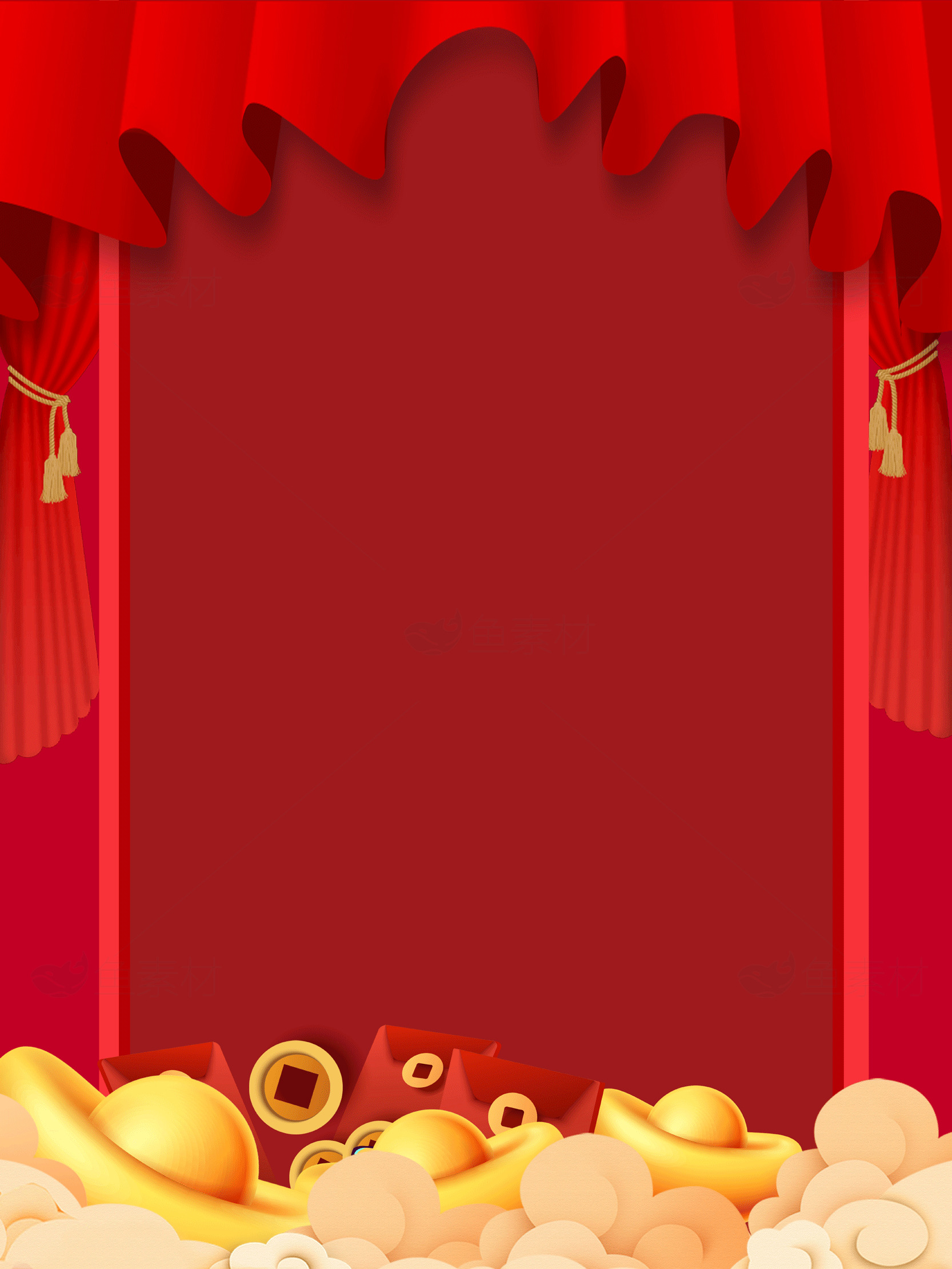 新年庆典红色背景图素材