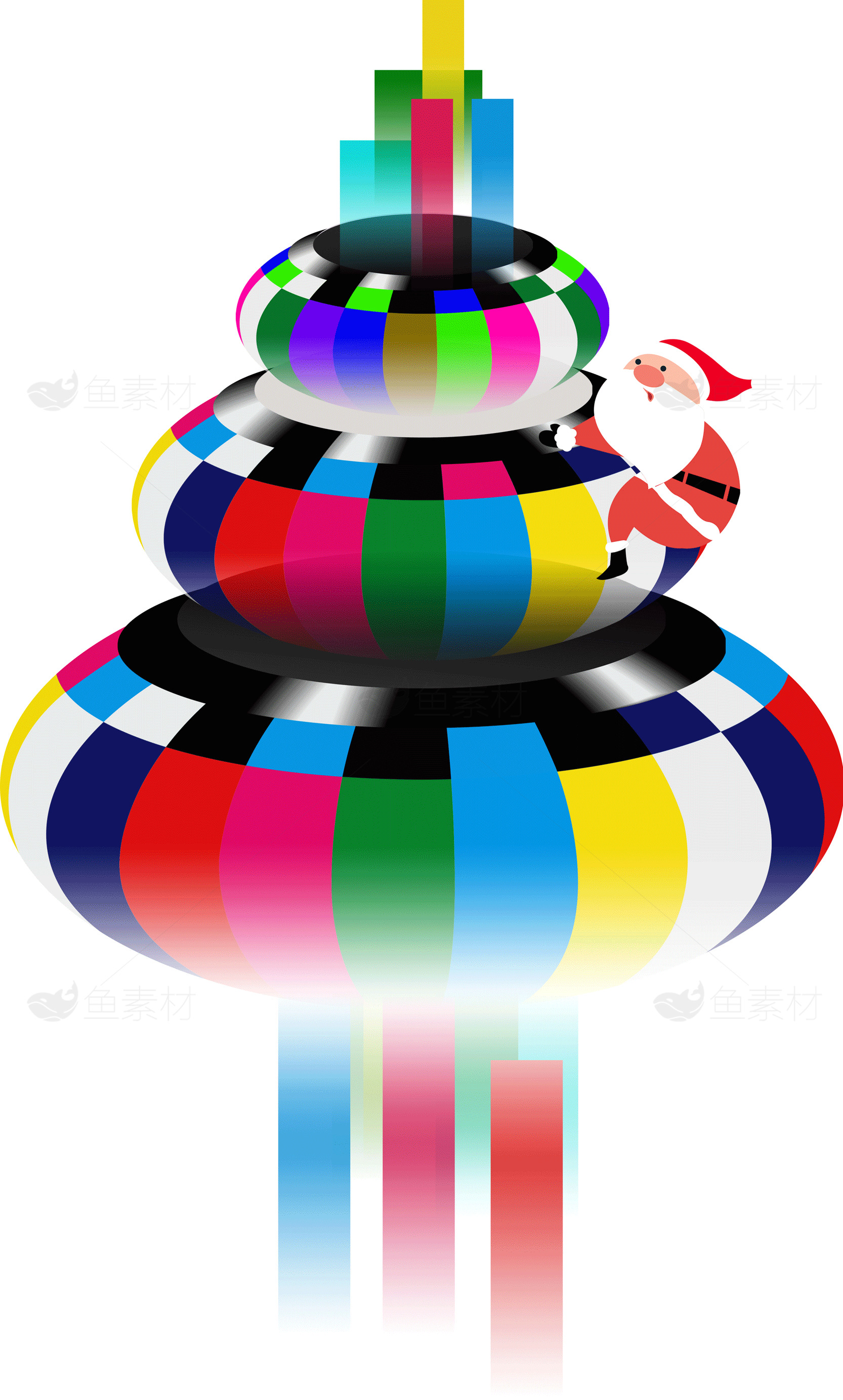 圣诞节彩色抽象艺术图片素材