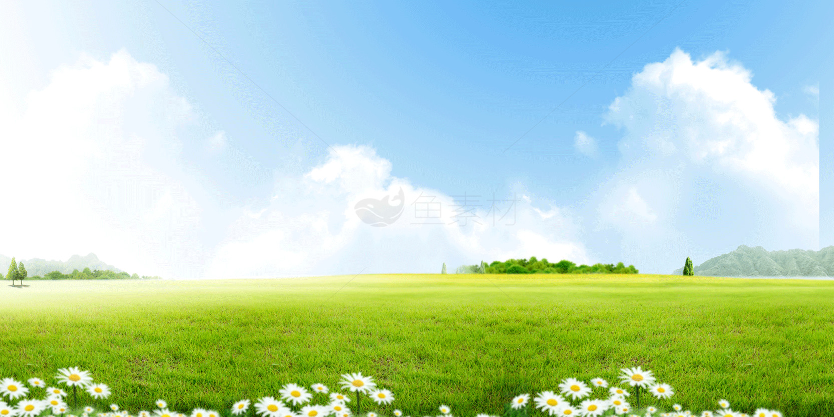 美丽的春天田野风景高清图片素材