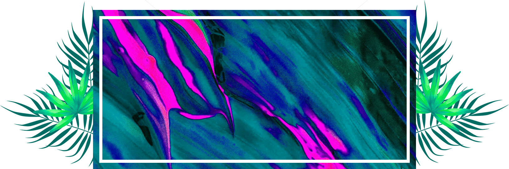 抽象艺术背景与热带叶子装饰素材