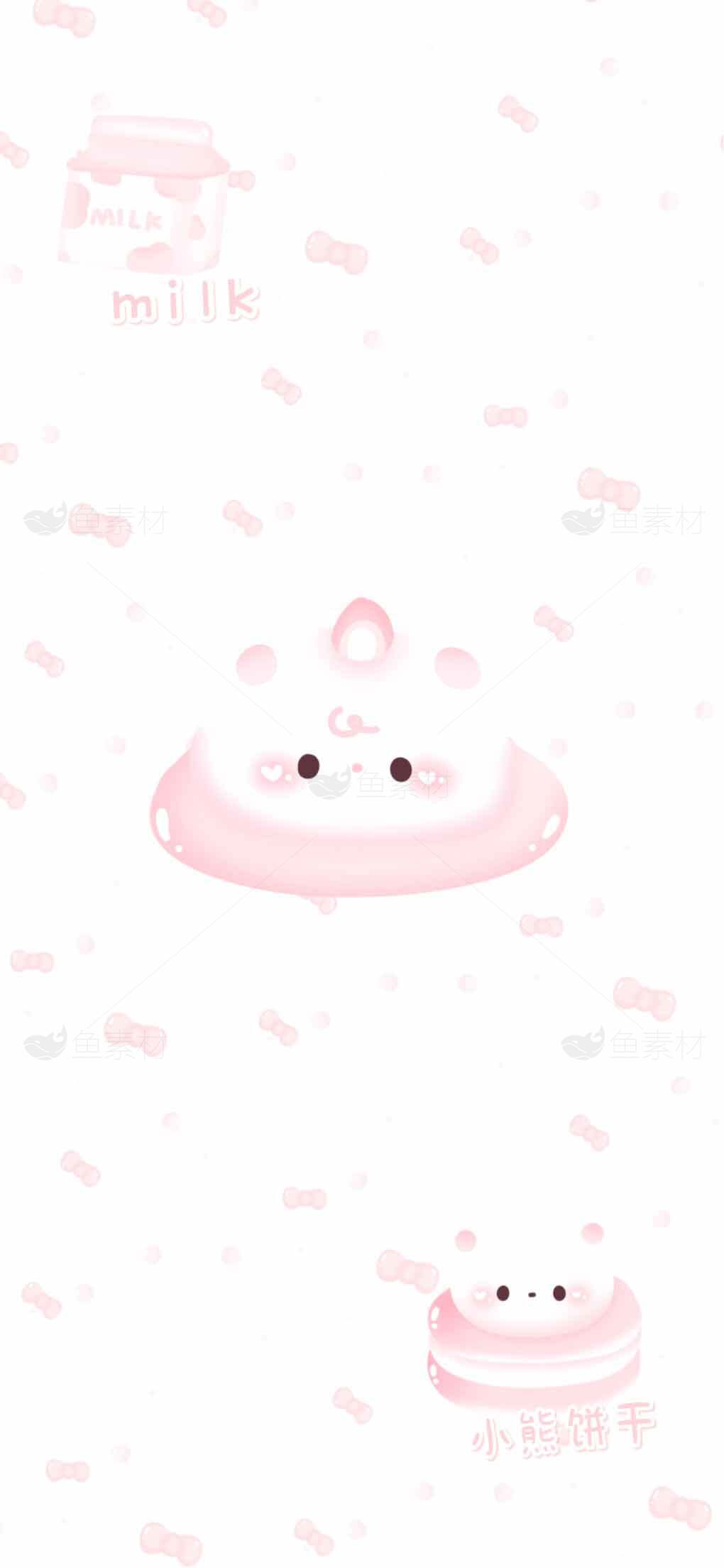 可爱粉色卡通背景图片素材