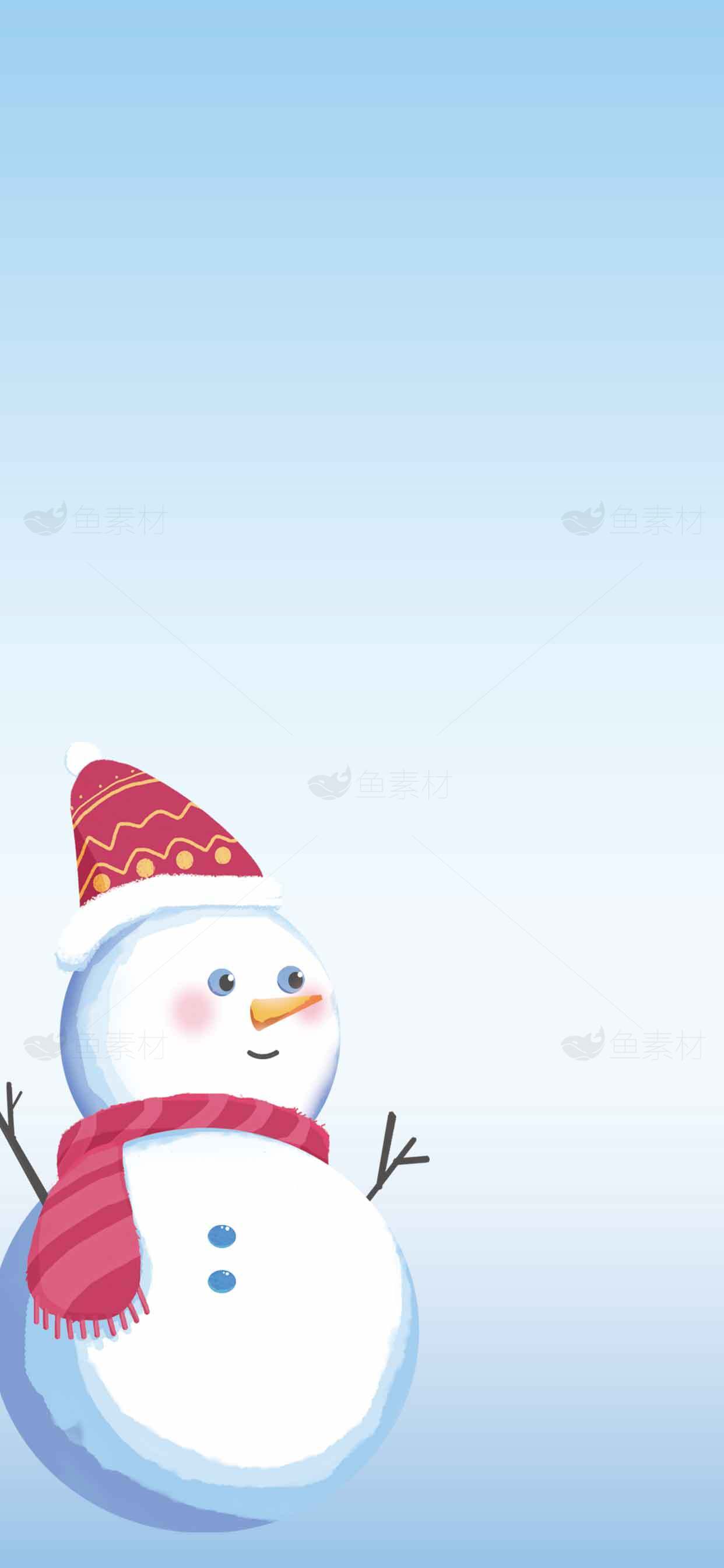 可爱雪人冬季壁纸素材