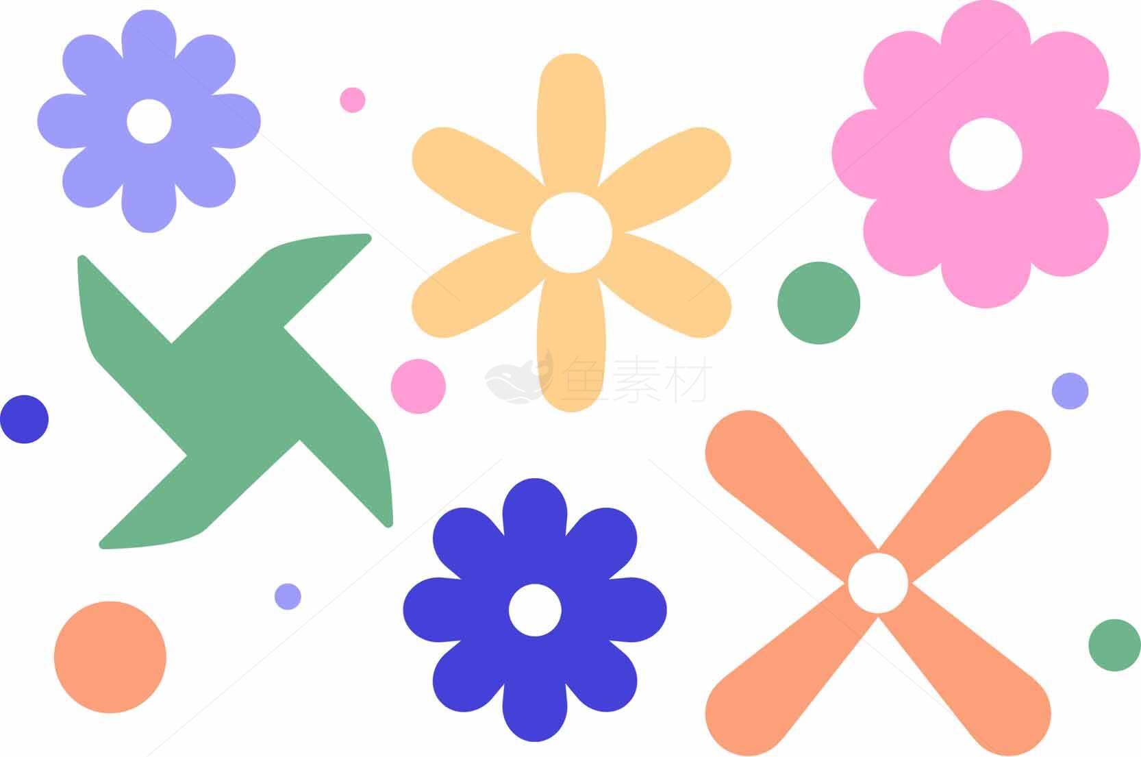 彩色花朵图案设计：春季装饰灵感素材