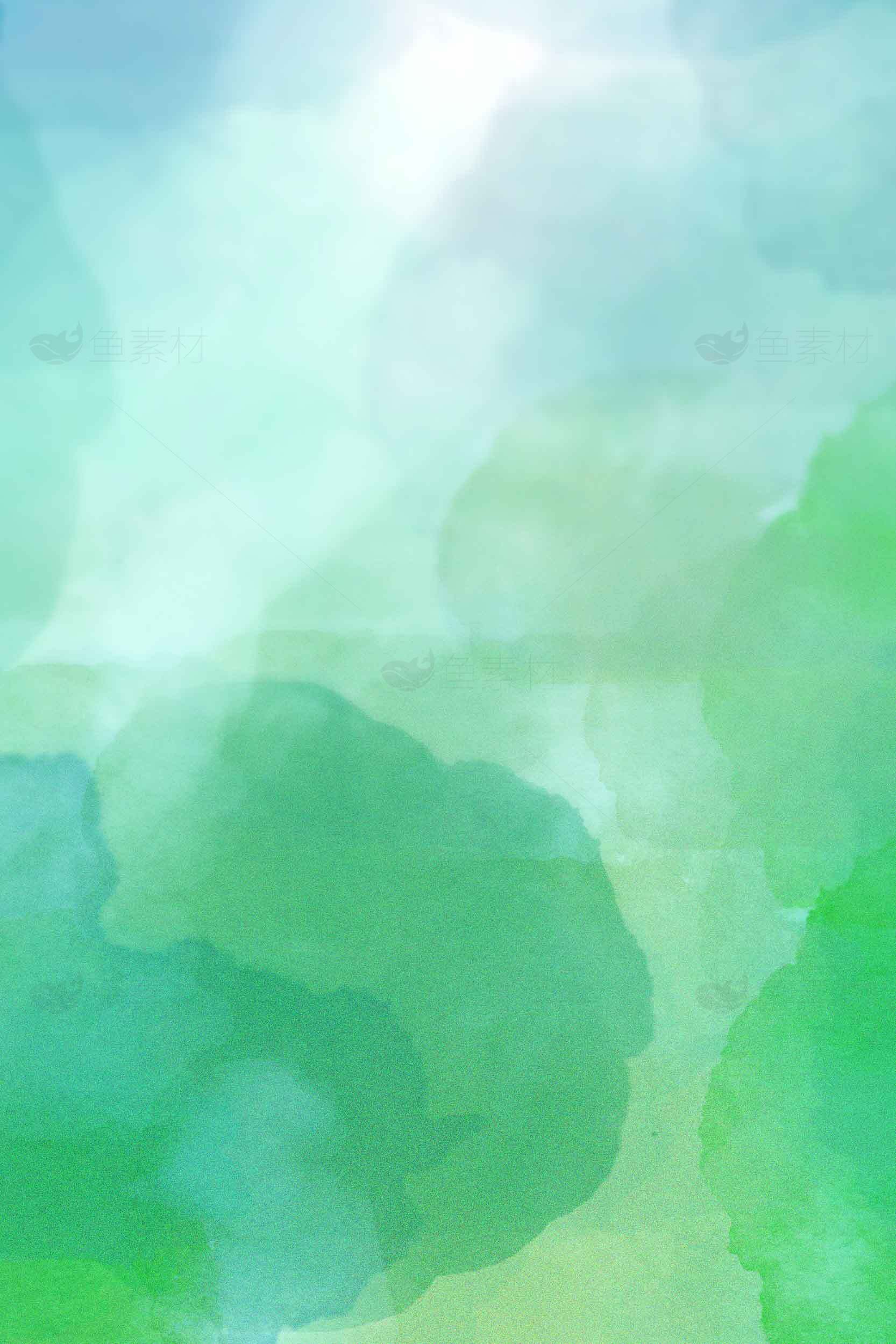 清新水彩风格绿色背景图片素材