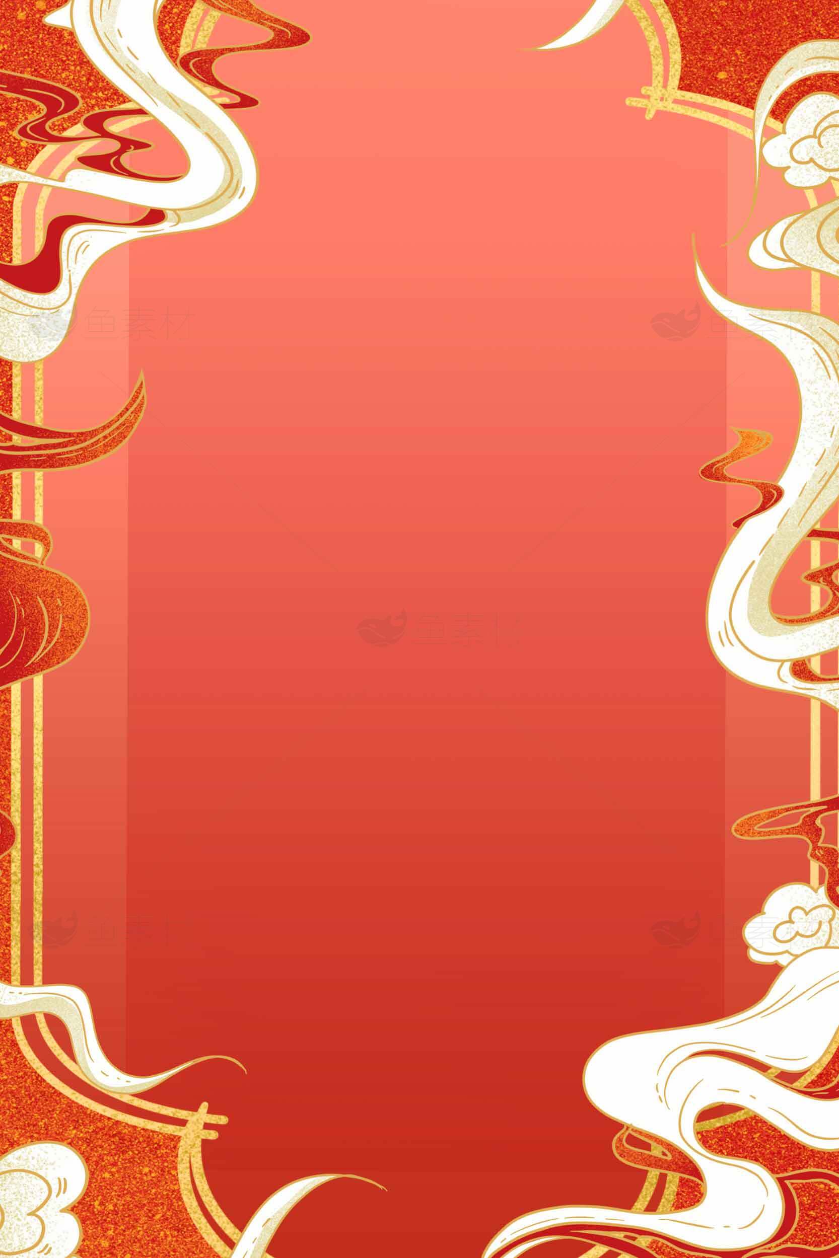 中国风红色背景图片素材