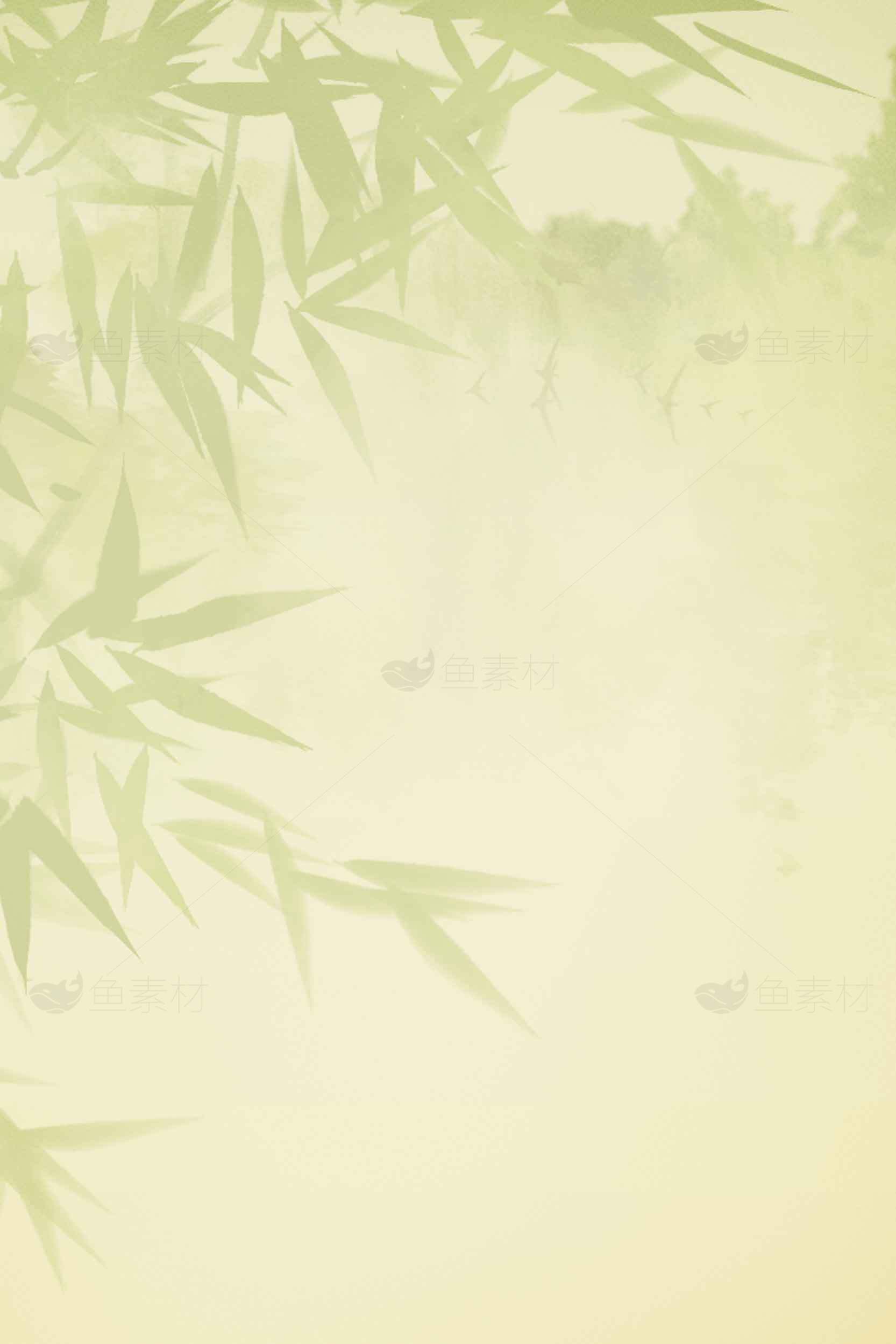清新竹叶背景图片素材