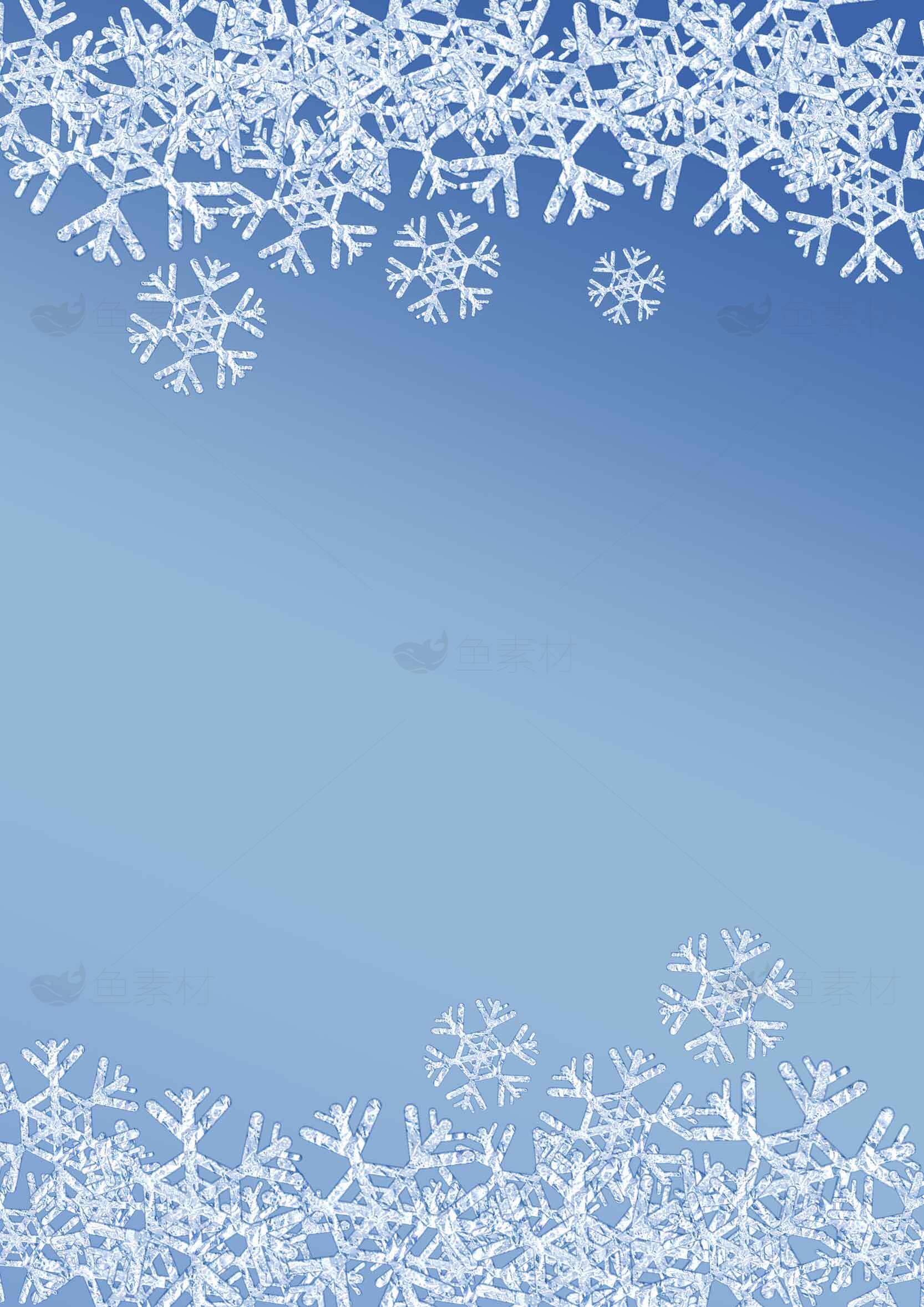 冬季雪景与雪花唯美高清背景图素材