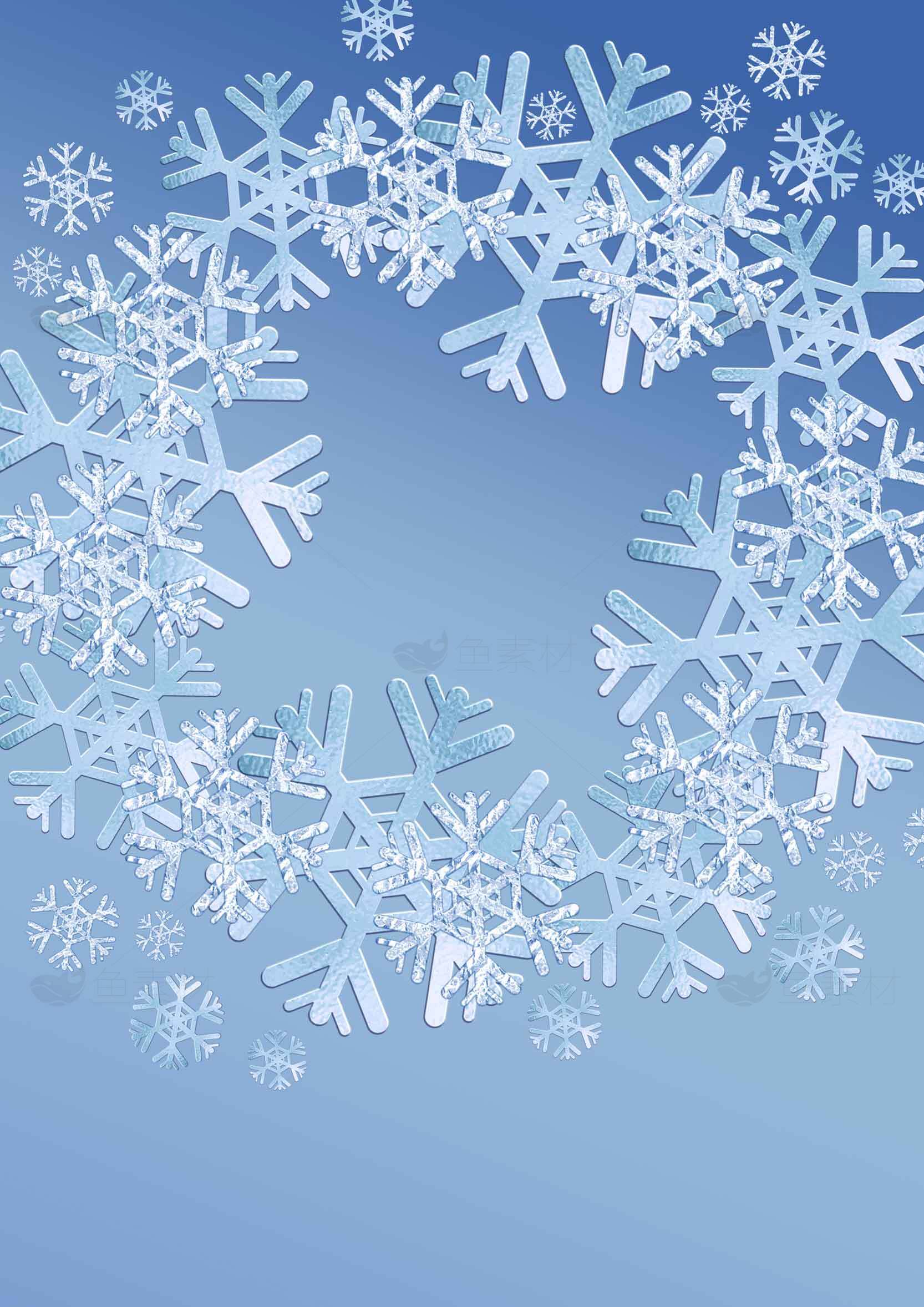 冬季雪花背景图片设计素材