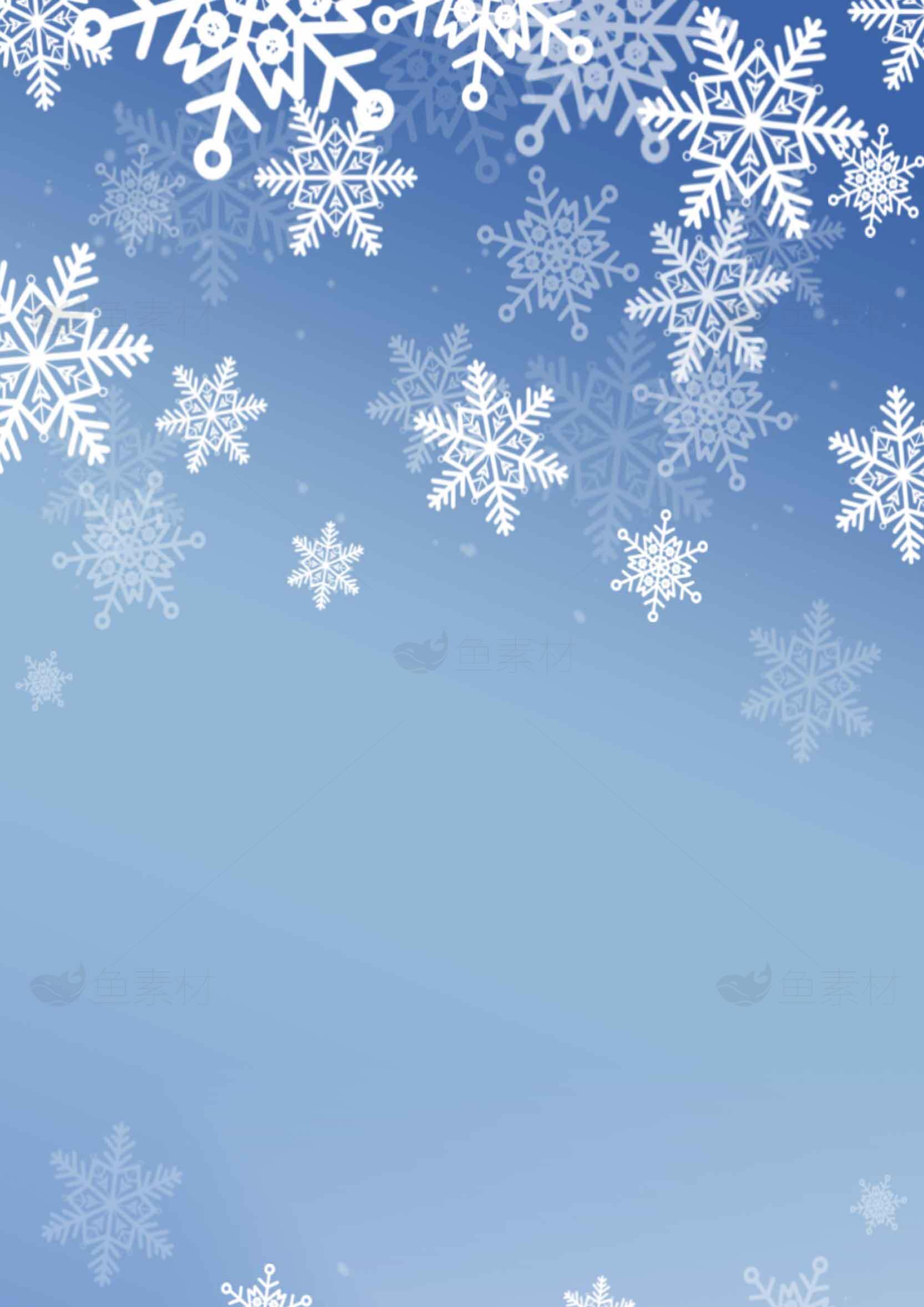 冬季雪景雪花高清背景图片素材