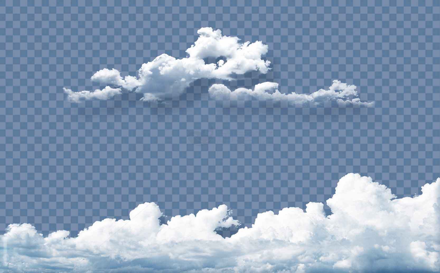 透明背景的蓝天白云图片素材