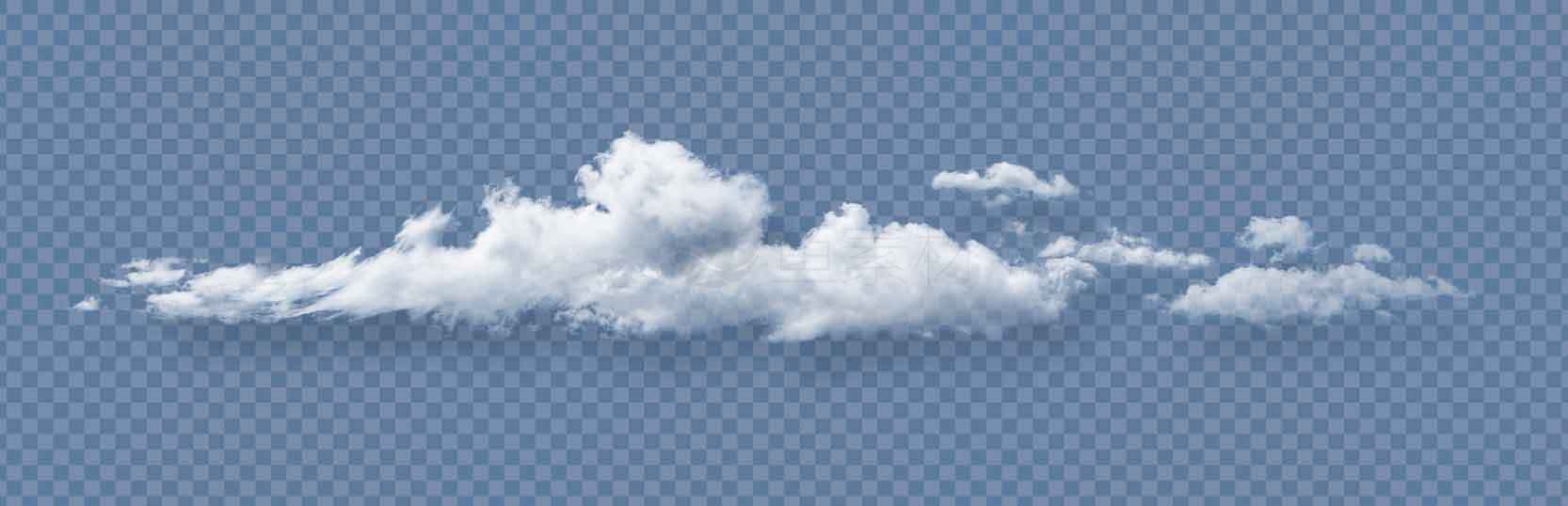 蓝天白云透明背景图片素材