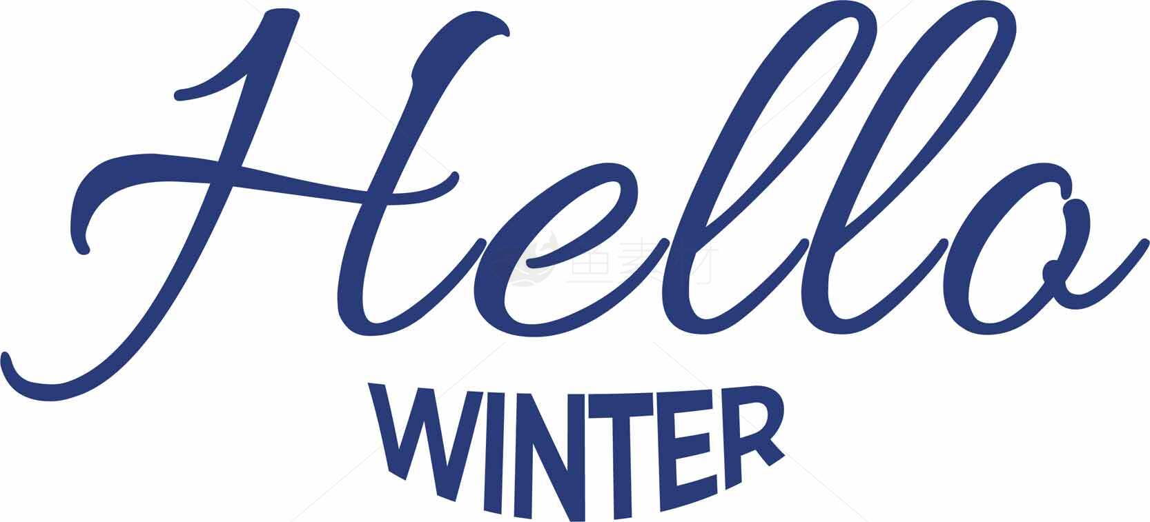 Hello Winter冬季问候图片设计素材