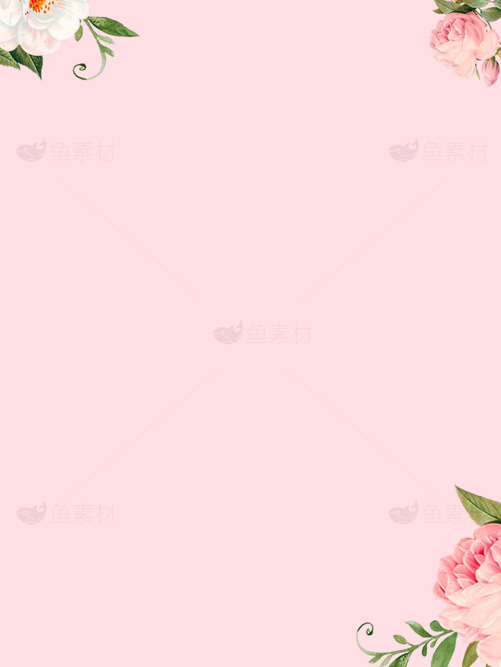 粉色花卉背景图片素材