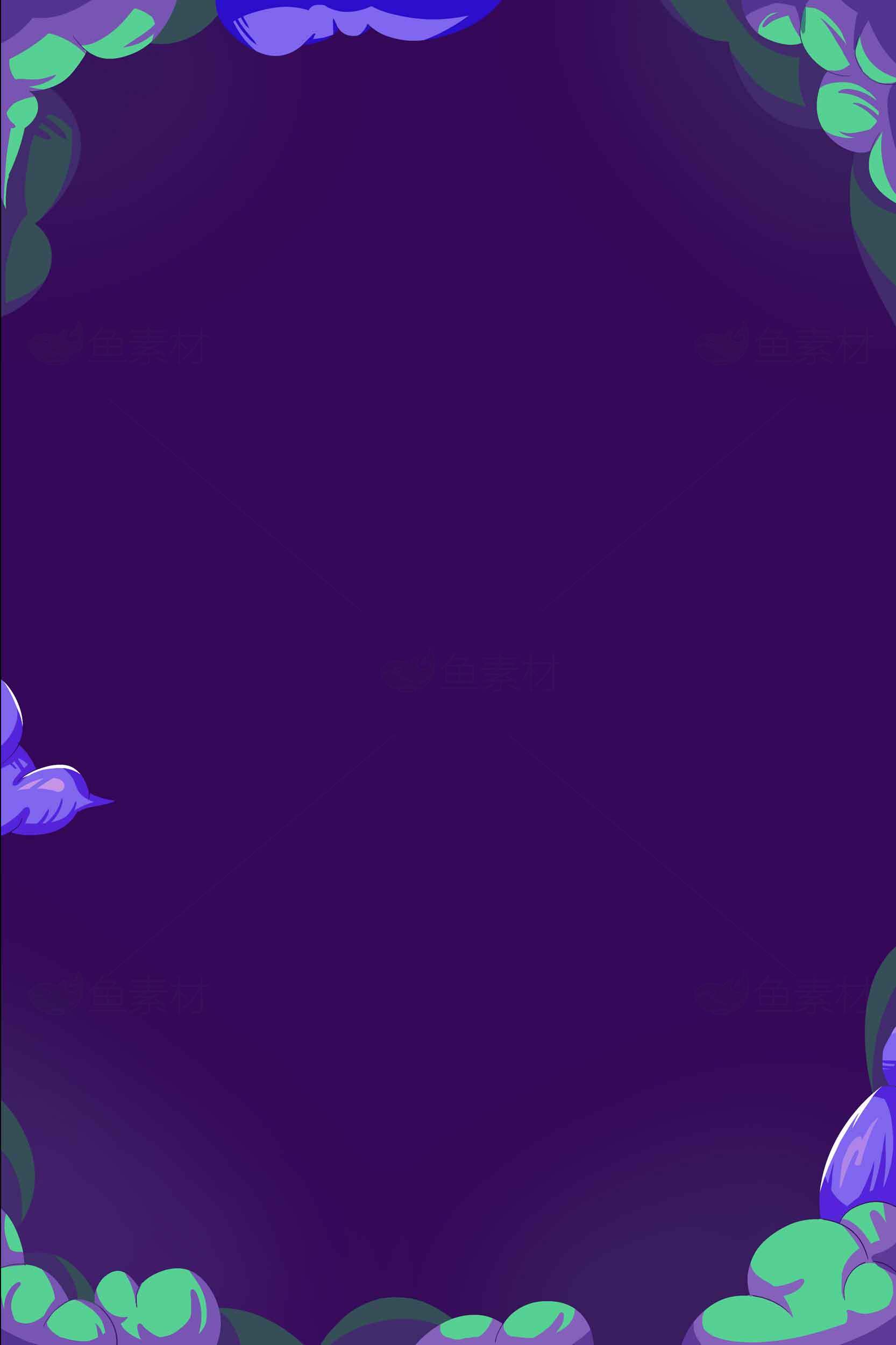 紫色花卉边框背景图片素材