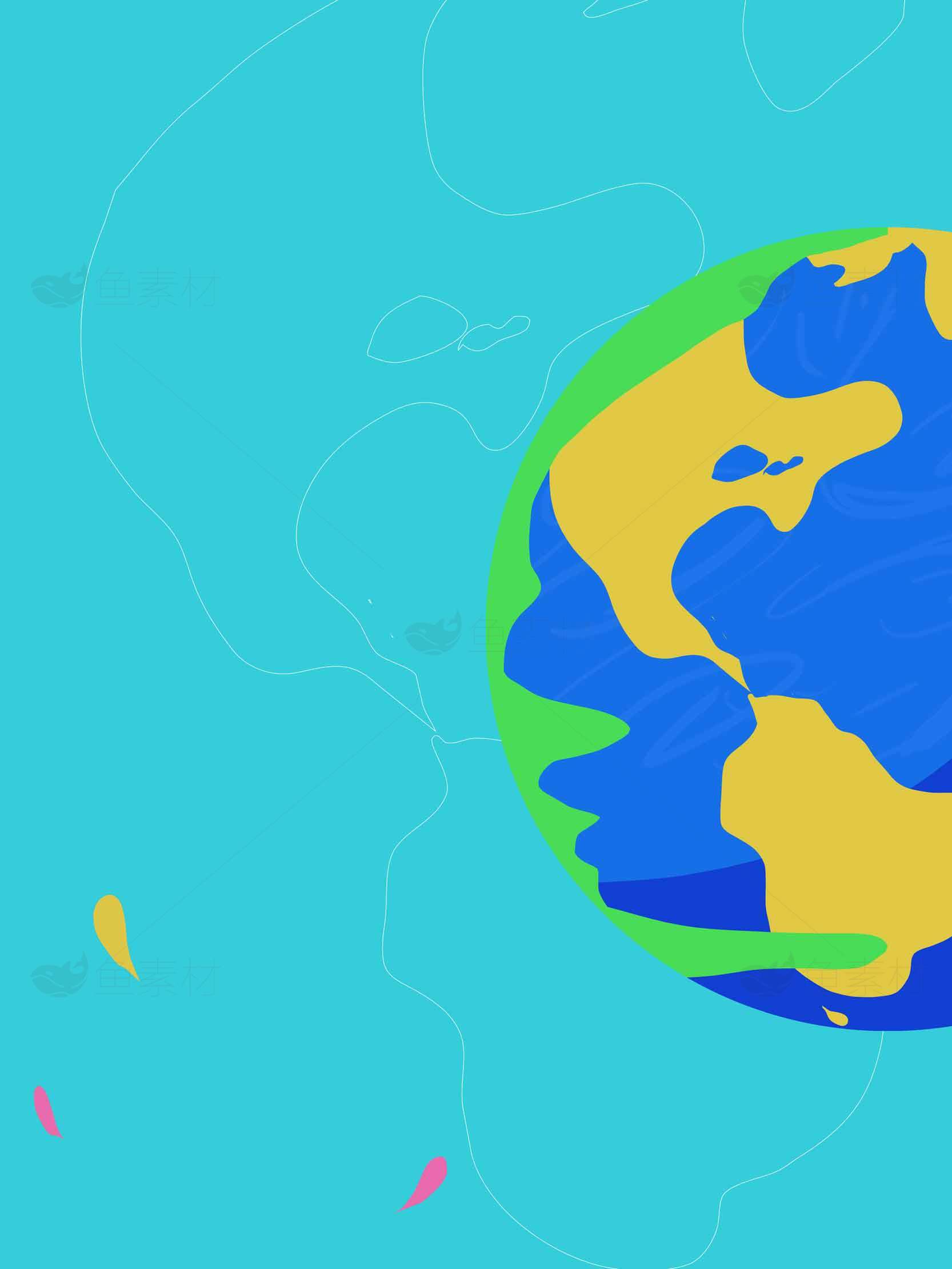 地球插画设计：环保与可持续发展主题素材