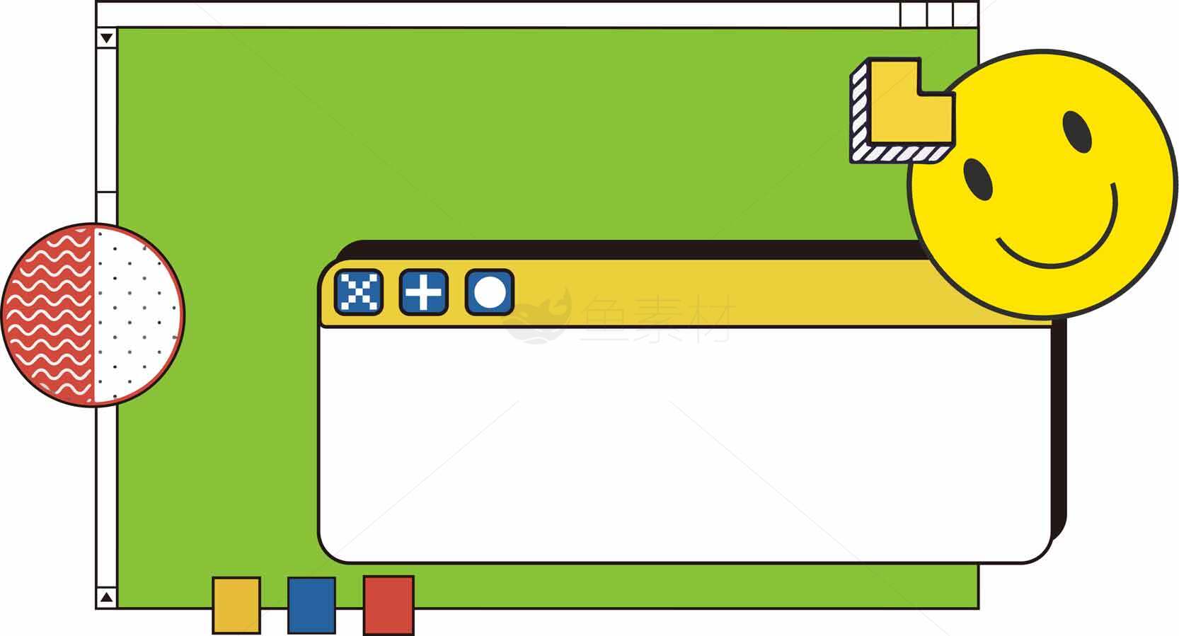 简约卡通风格绿色背景设计图片素材