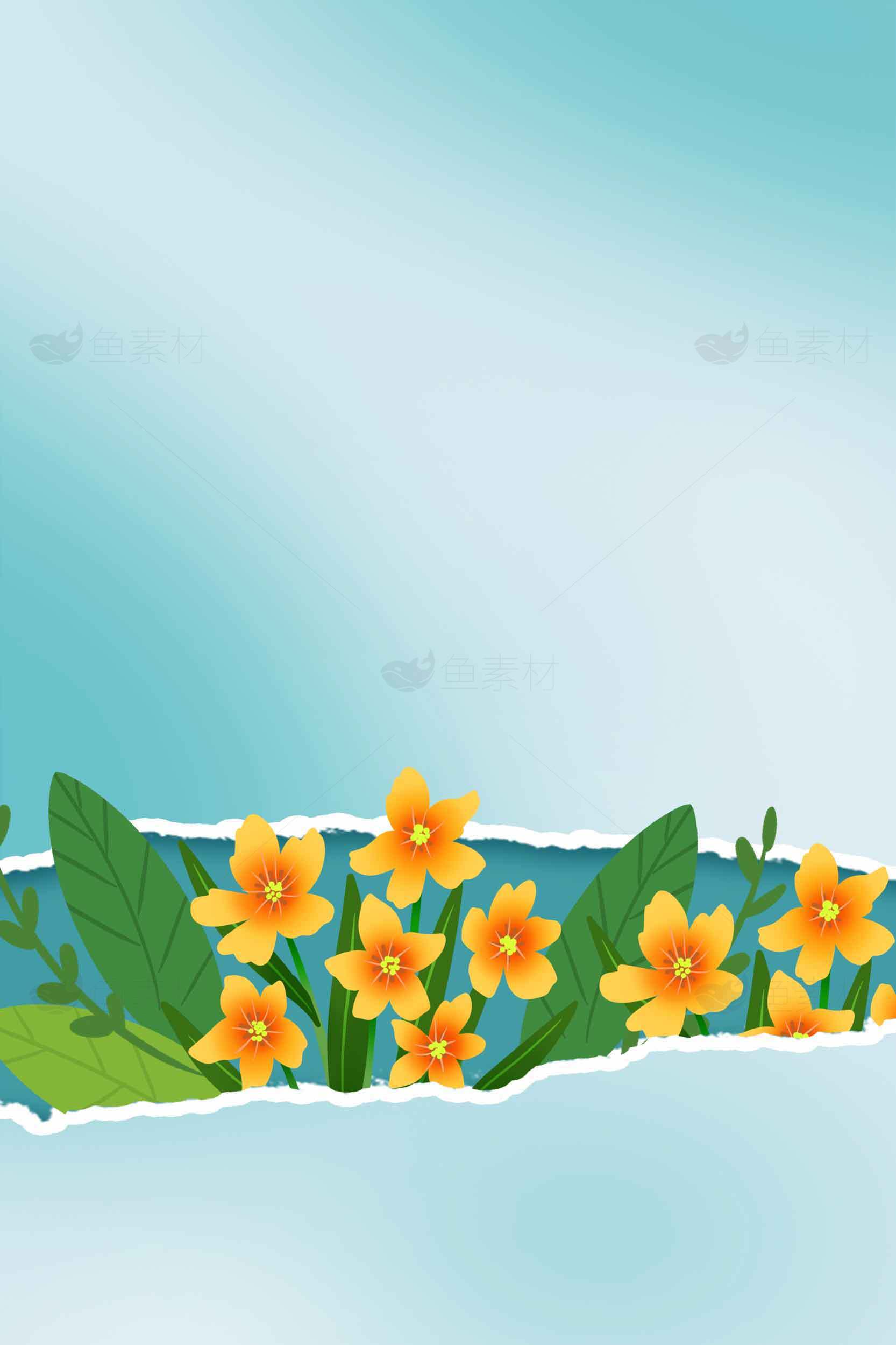 春季清新水仙花背景图片素材