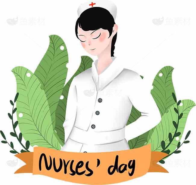护士节插画设计：致敬白衣天使素材