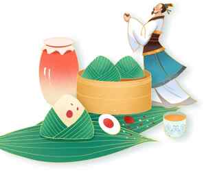 端午节美食文化与传统插画合集