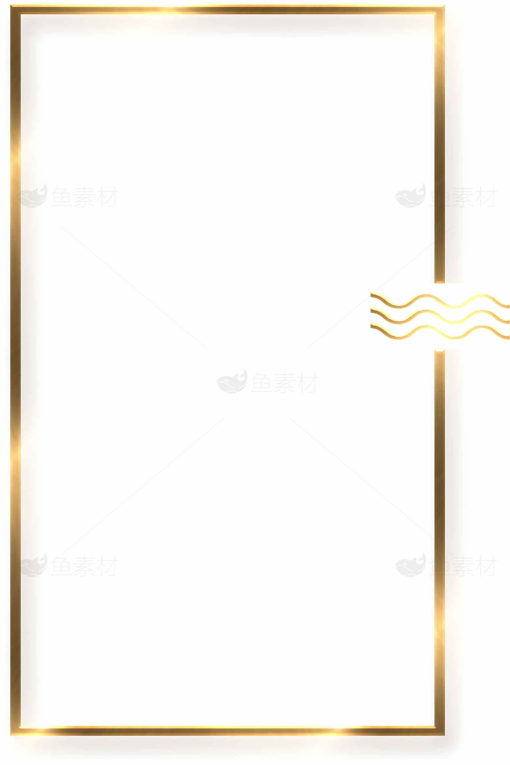 简约设计图片：金色边框素材精选