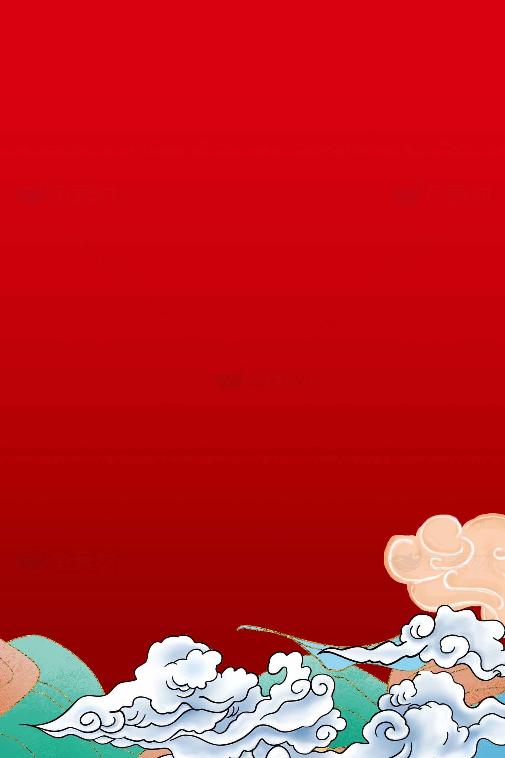 红色中国风背景图片设计素材