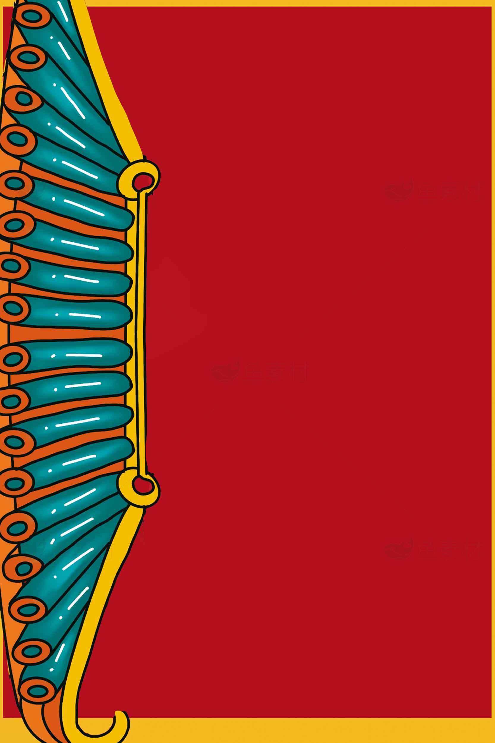 复古红色背景装饰图案设计素材