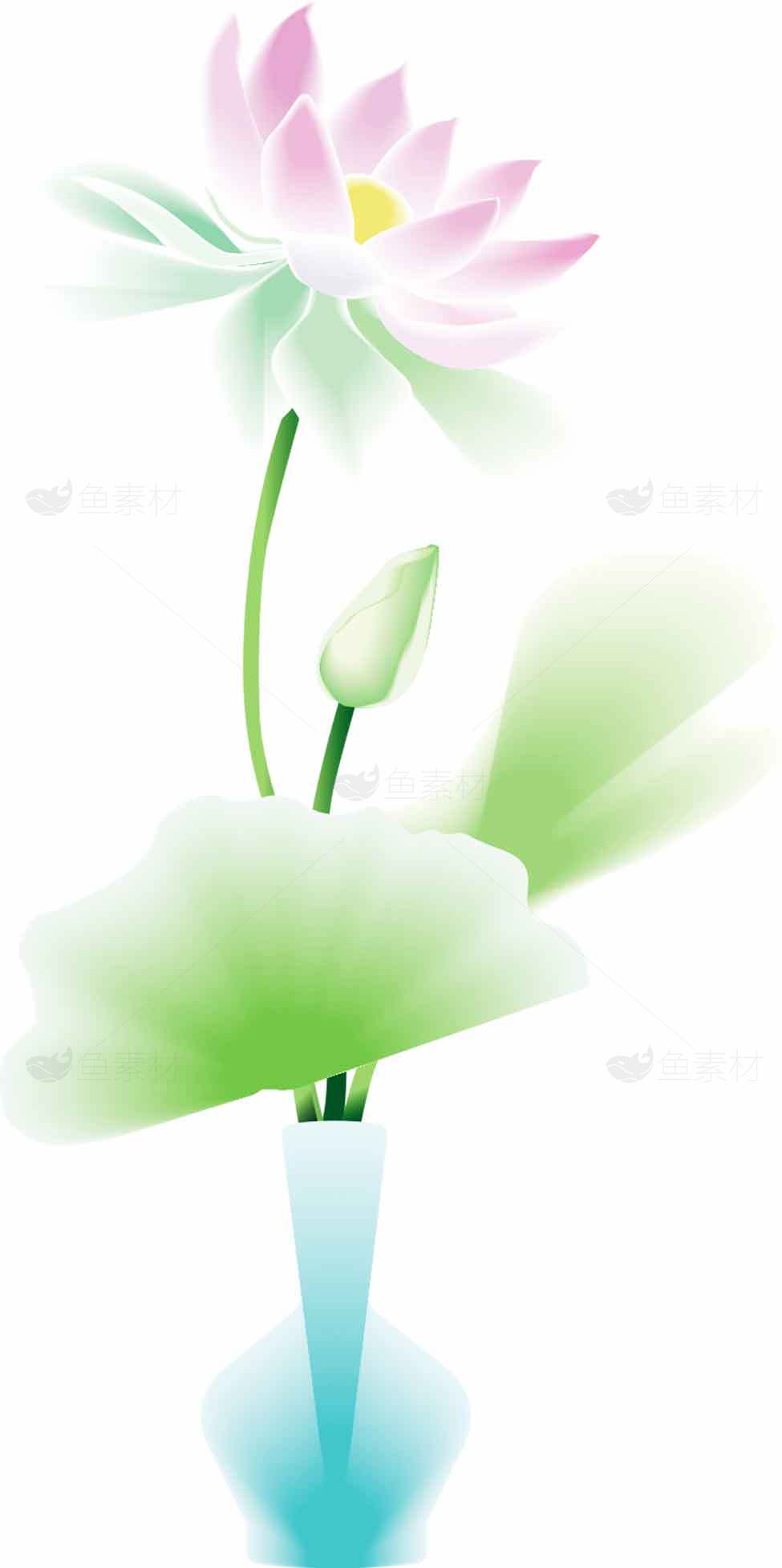 荷花插画设计高清图片素材