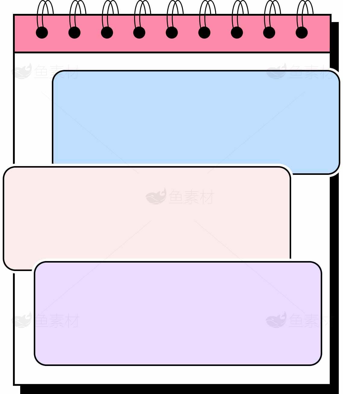 简约彩色记事本设计图片素材