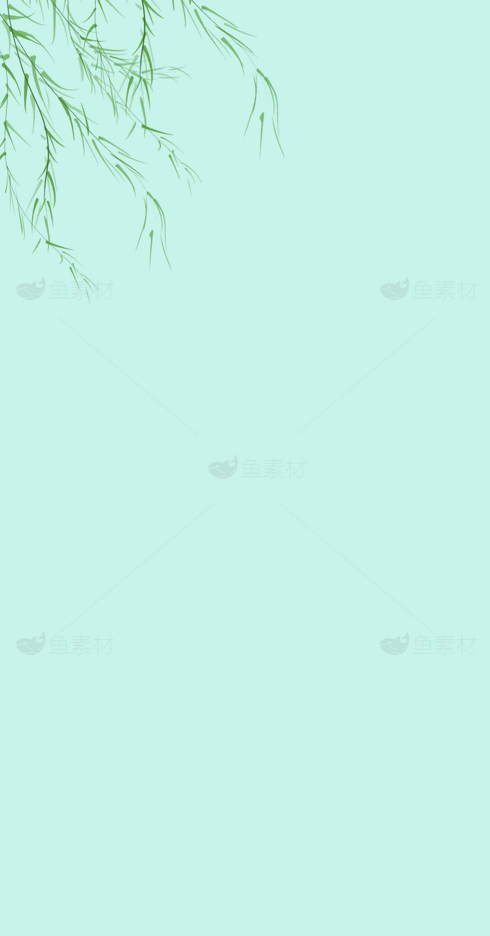 清新柳枝背景图片素材