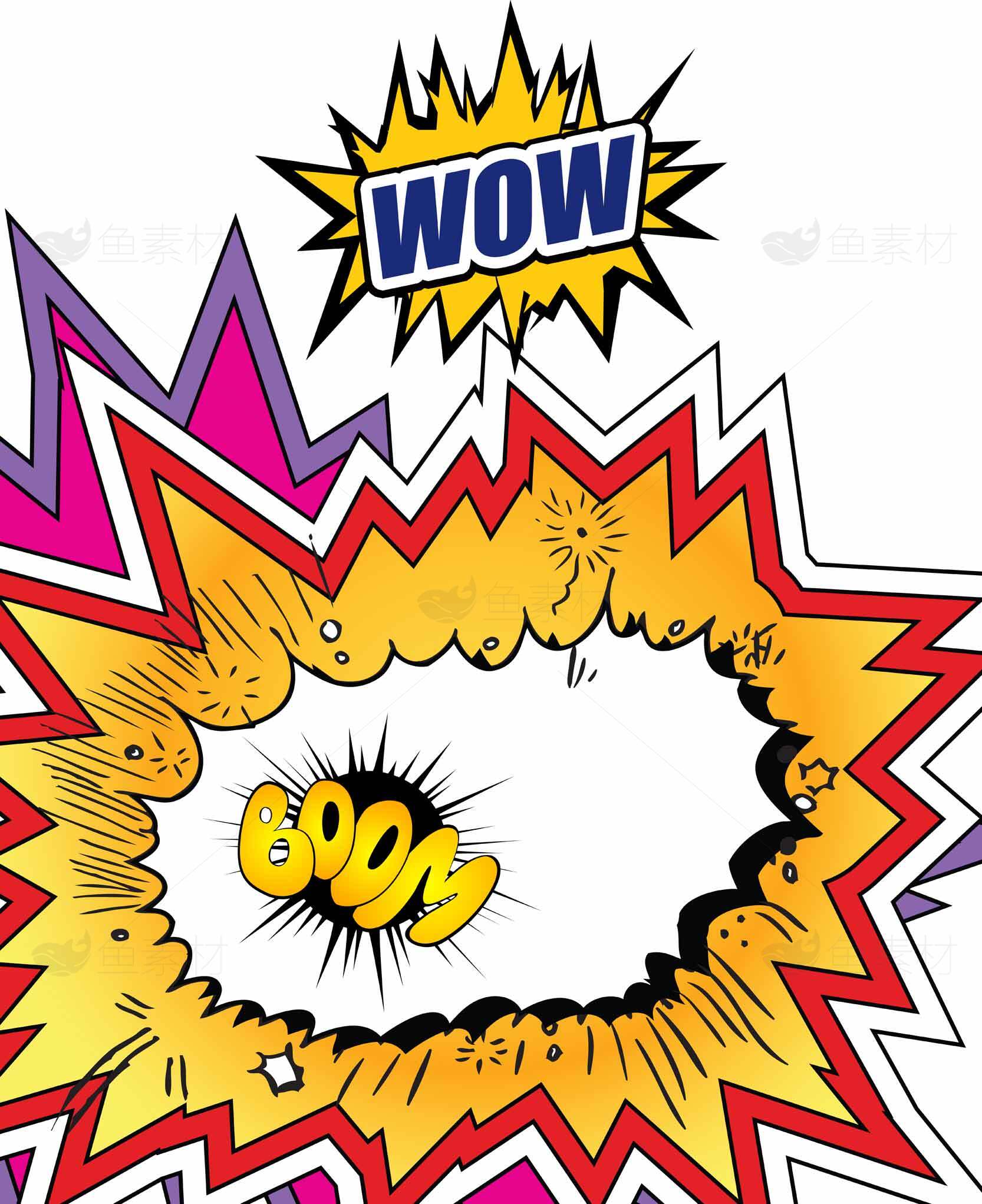 漫画风格爆炸效果图片SEO标题素材