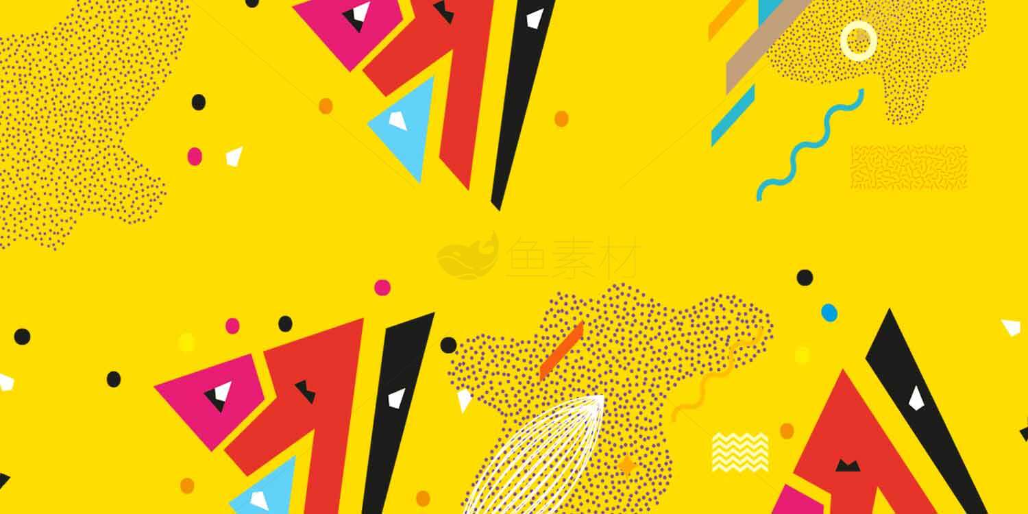 黄色抽象几何背景设计图片素材