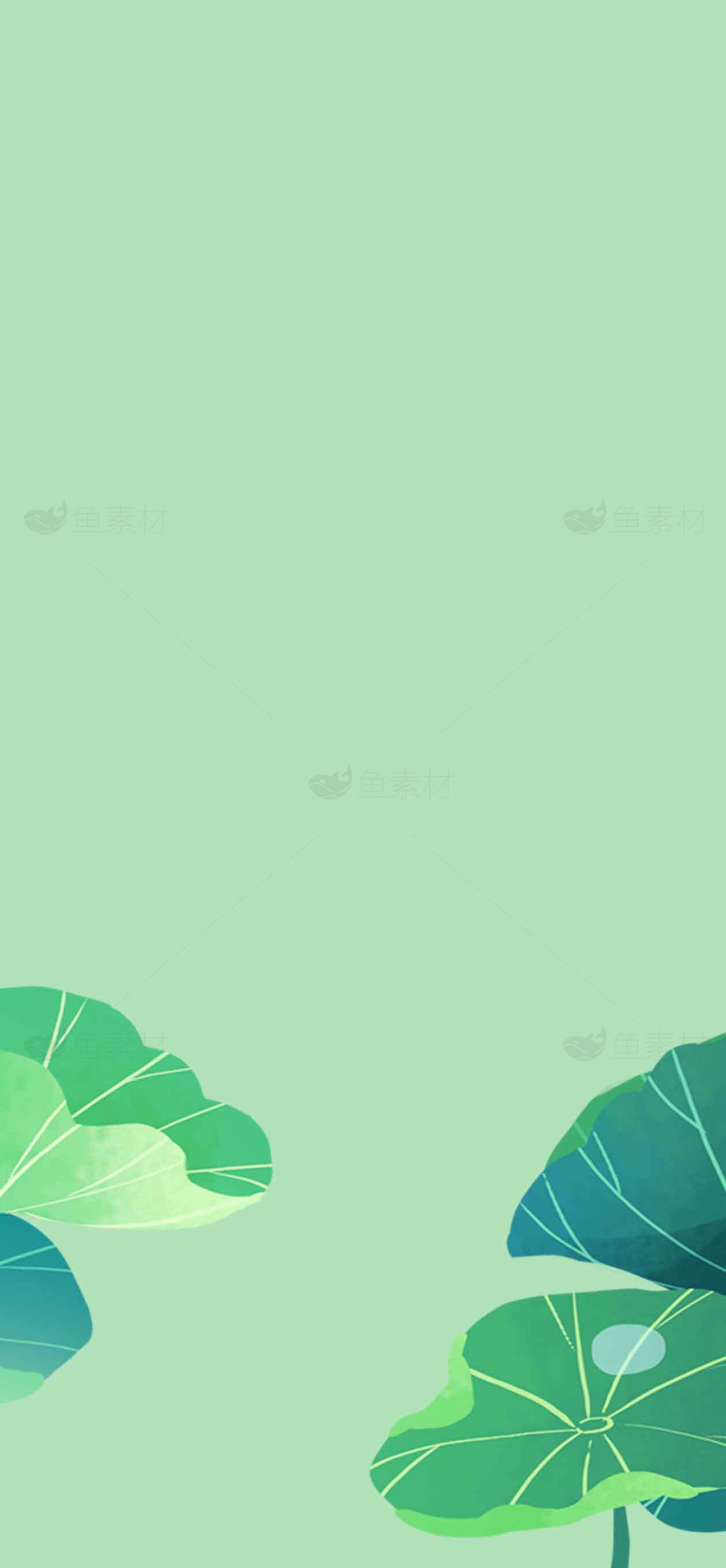 清新荷叶背景图片素材
