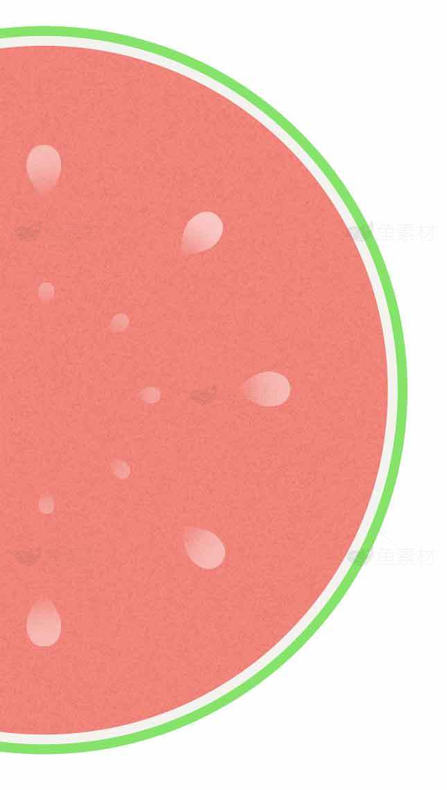 卡通西瓜插画图片：清新夏日水果设计素材