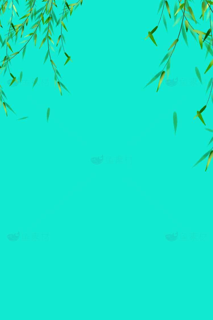 清新竹叶背景图片素材