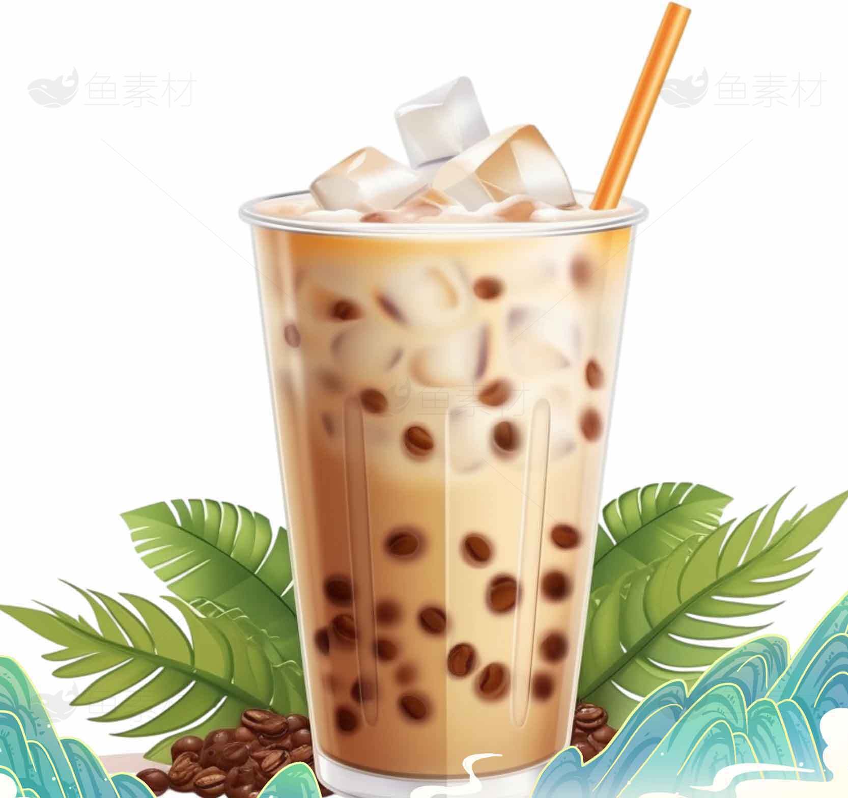 夏日清凉珍珠奶茶图片素材