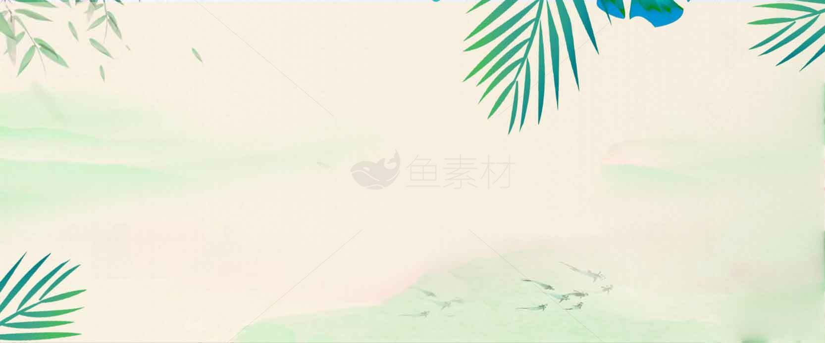 清新热带风格背景图片素材