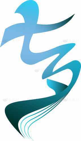 七夕蓝色渐变艺术设计图片素材