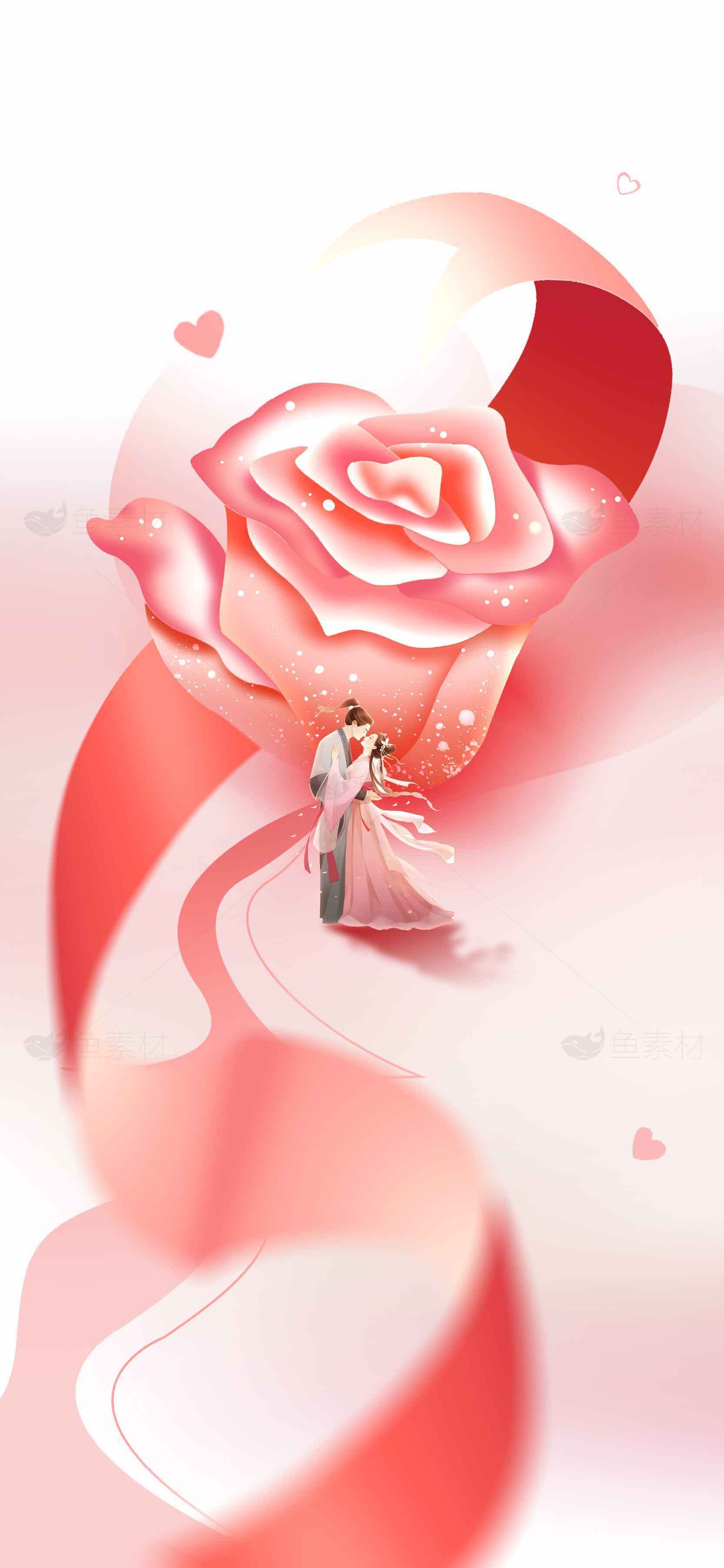 浪漫婚礼红玫瑰背景图片素材