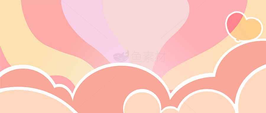 梦幻粉色云朵背景图片素材